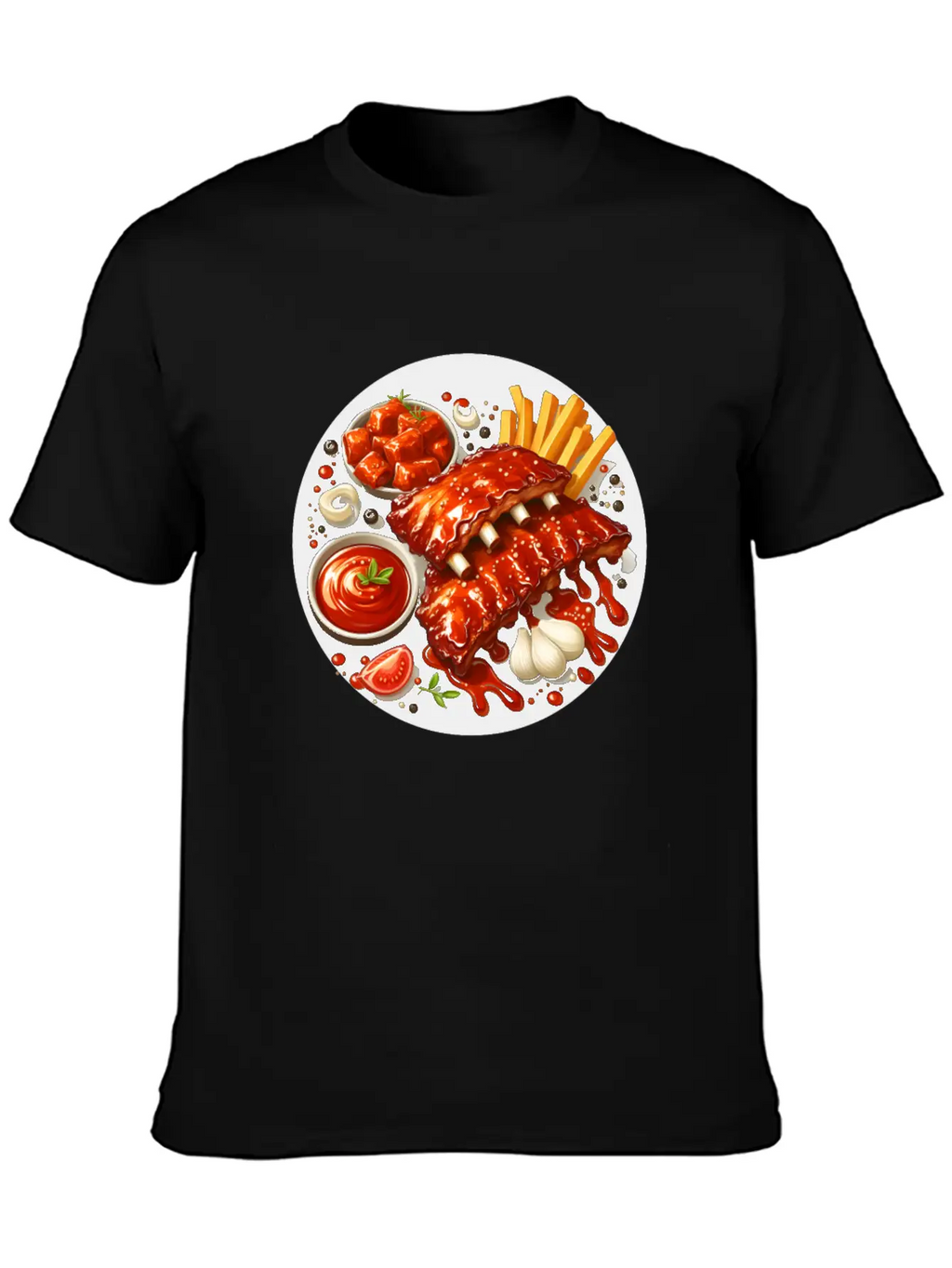 Delicious Barbecue Spare Ribs Timeless Short Sleeve Tee – Comfy And Minimalist Design