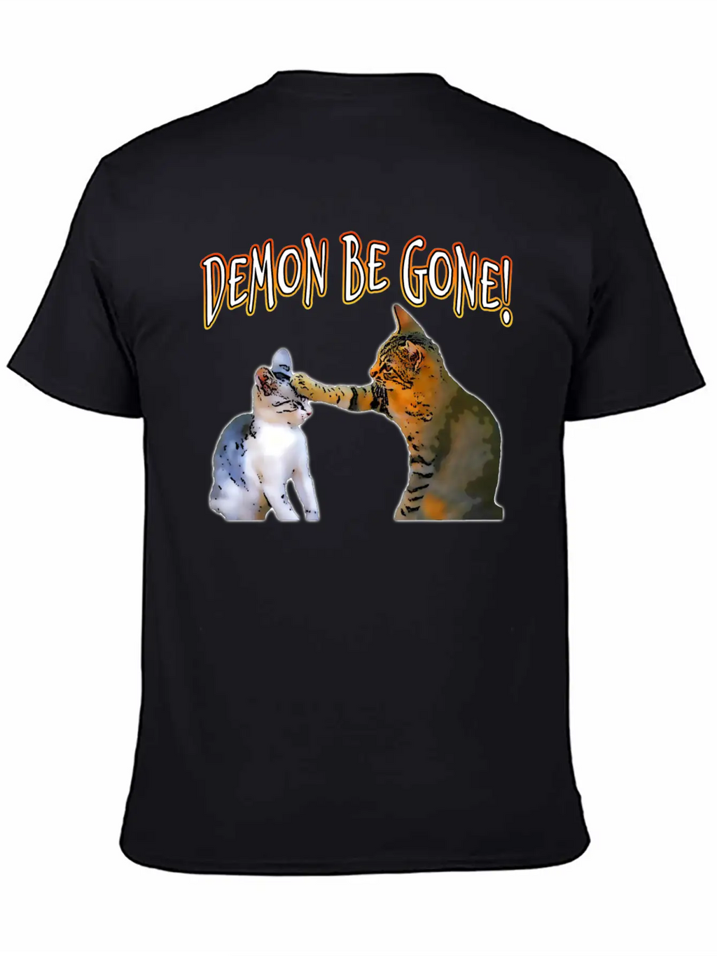 Demon Be Gone Cats Classic Cotton Tee – Unisex Comfort For Any Season