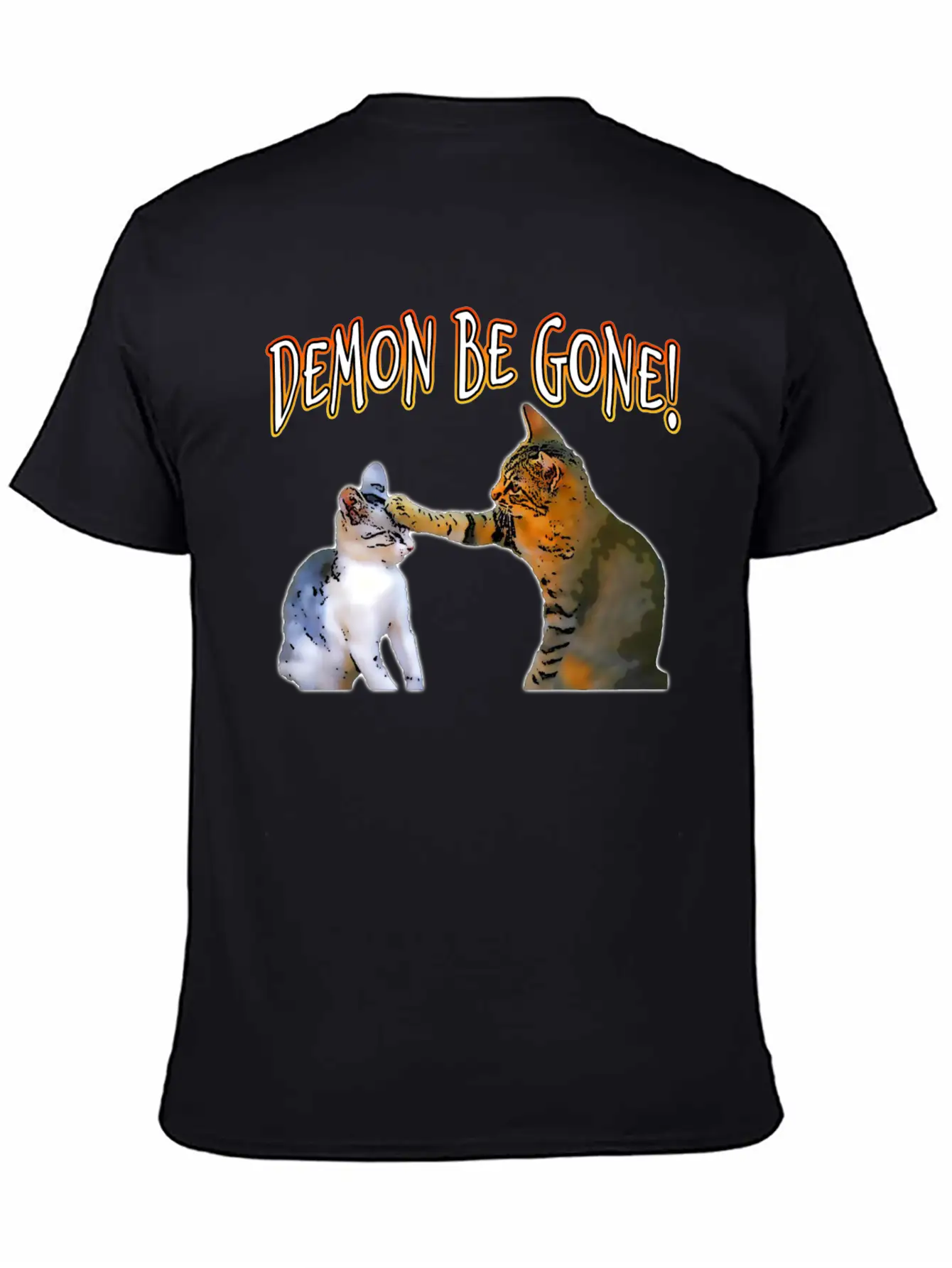 Demon Be Gone Cats Classic Cotton Tee – Unisex Comfort For Any Season