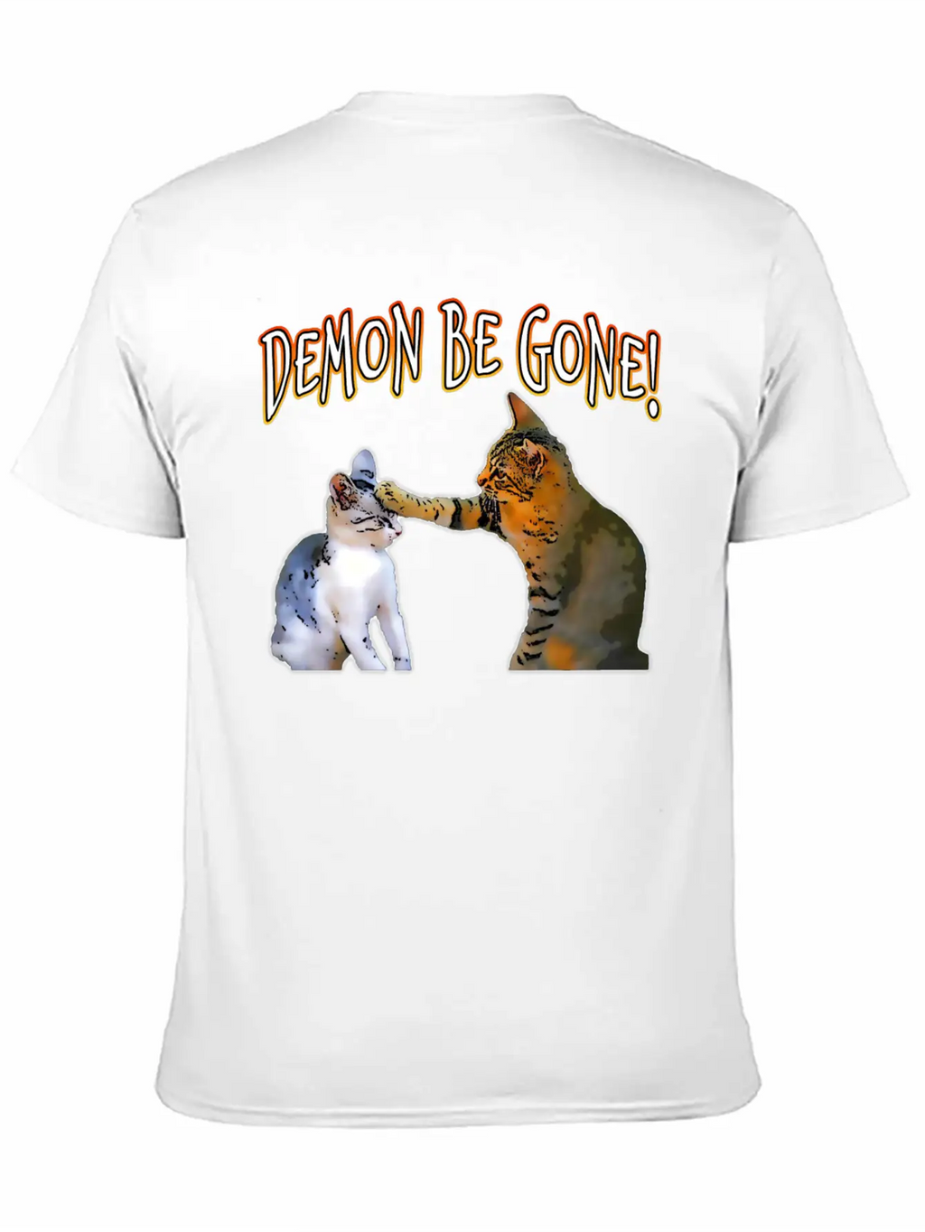 Demon Be Gone Cats Classic Cotton Tee – Unisex Comfort For Any Season