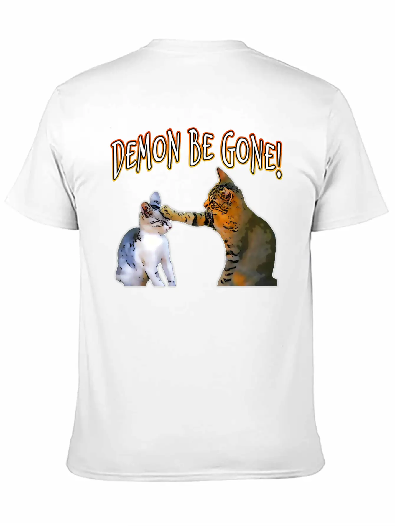 Demon Be Gone Cats Classic Cotton Tee – Unisex Comfort For Any Season