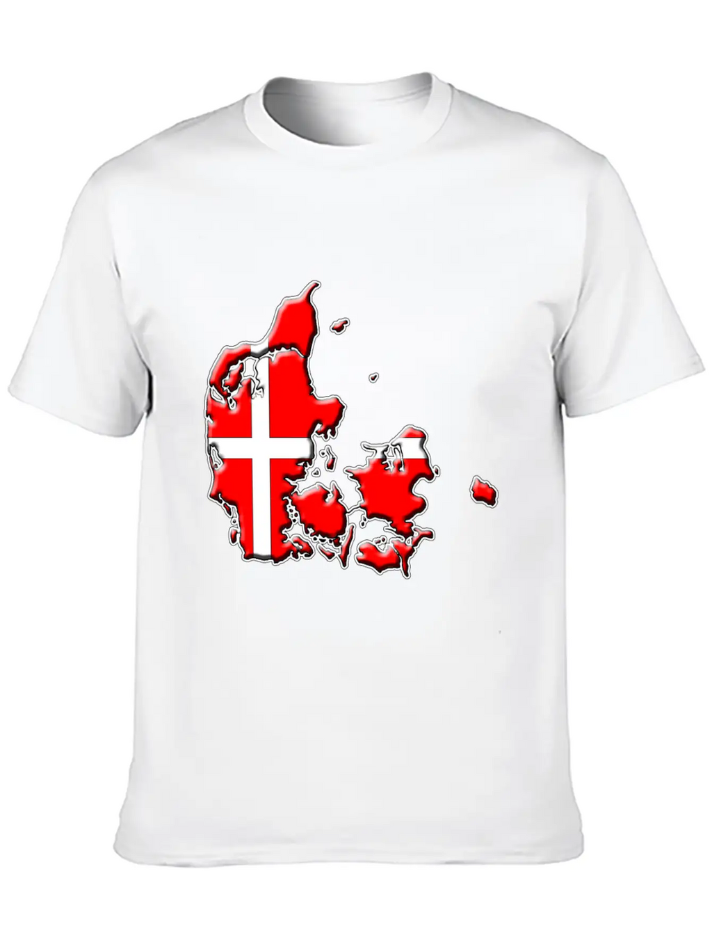Denmark Flag Map Breathable Graphic T-Shirt – Perfect For Casual Days