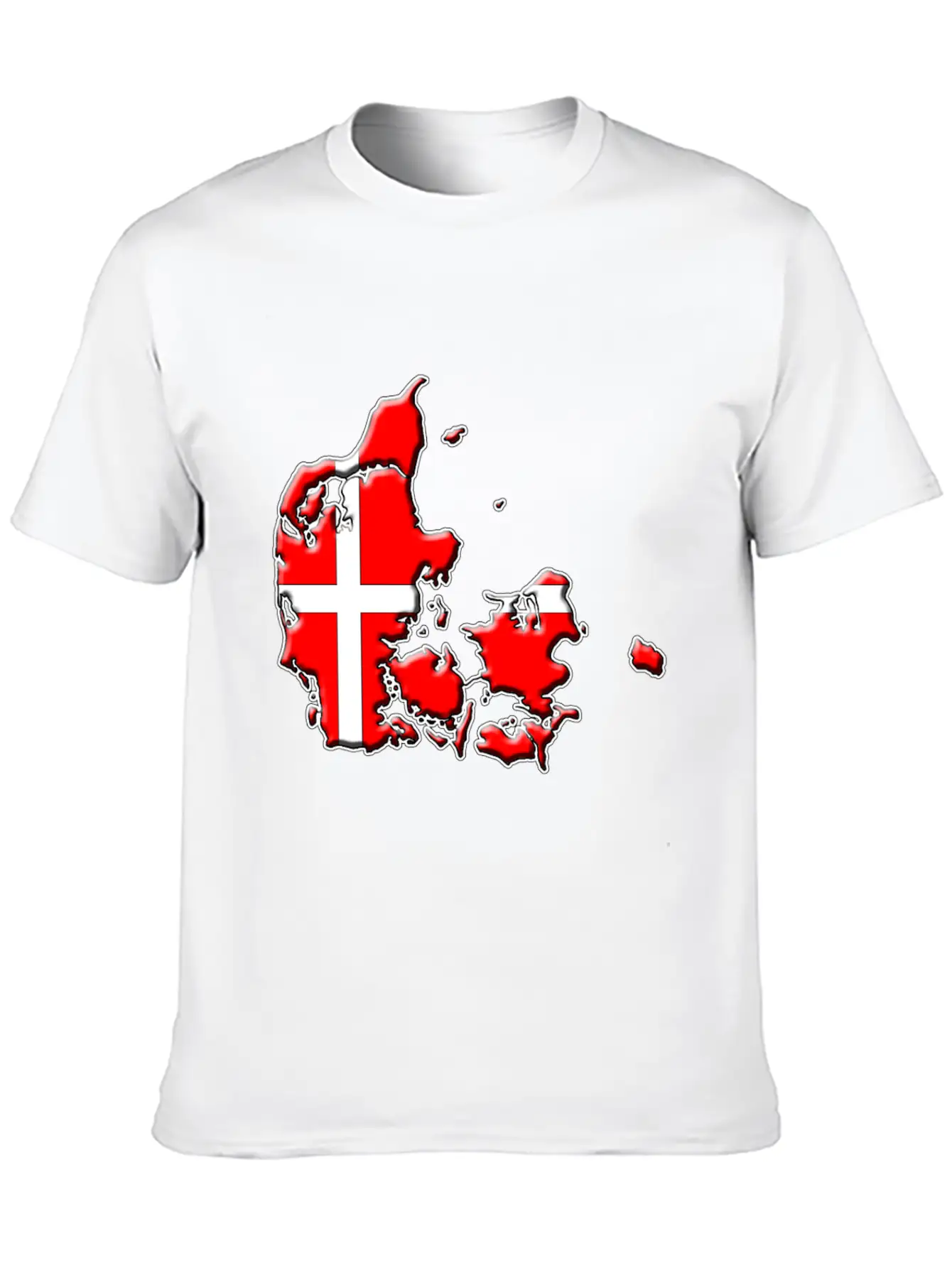 Denmark Flag Map Breathable Graphic T-Shirt – Perfect For Casual Days