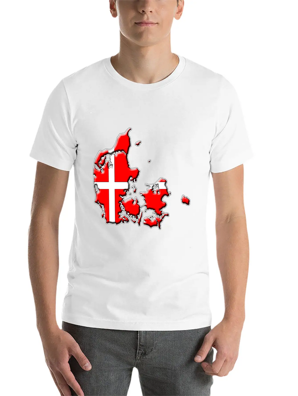 Denmark Flag Map Breathable Graphic T-Shirt – Perfect For Casual Days