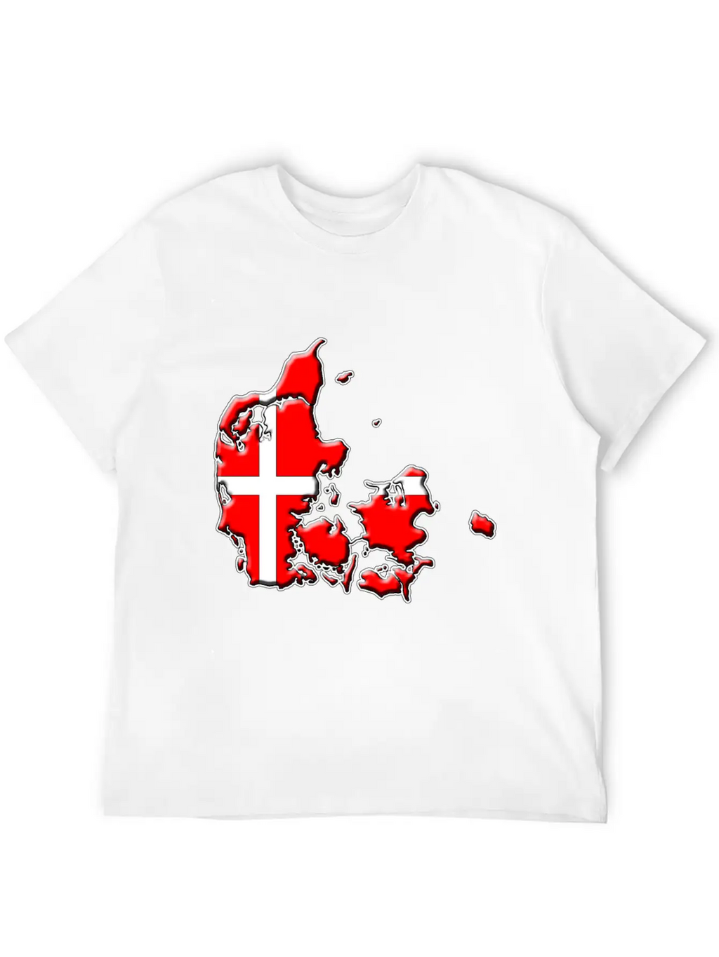 Denmark Flag Map Breathable Graphic T-Shirt – Perfect For Casual Days