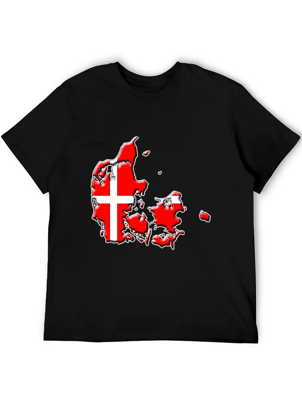 Denmark Flag Map Breathable Graphic T-Shirt – Perfect For Casual Days