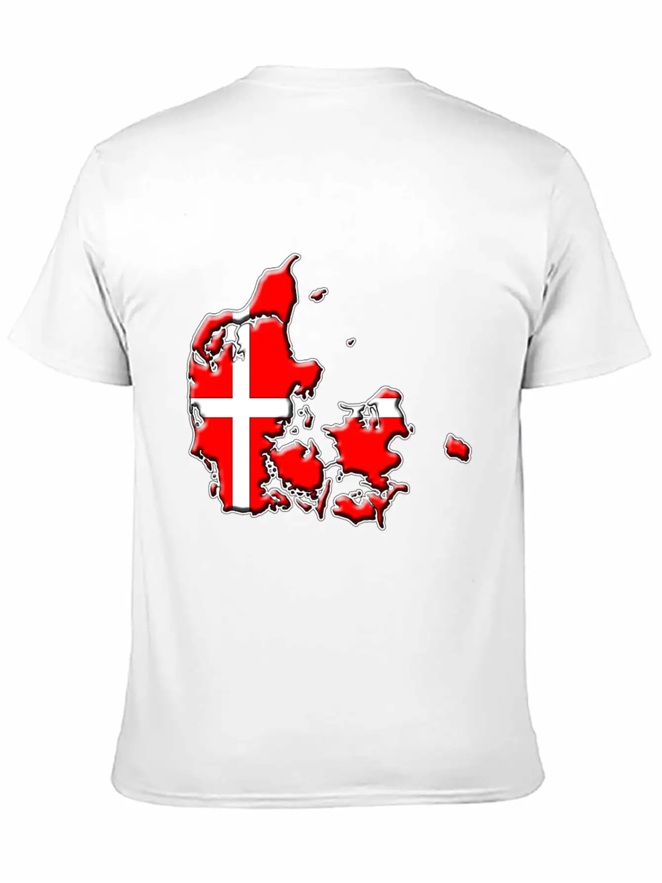 Denmark Flag Map Breathable Graphic T-Shirt – Perfect For Casual Days