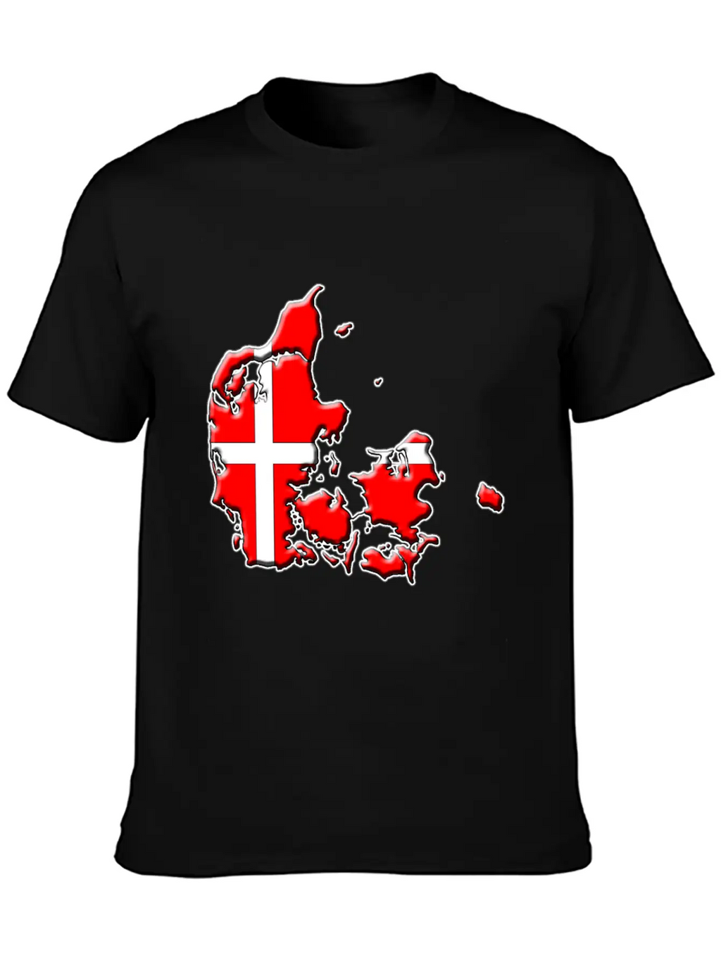 Denmark Flag Map Breathable Graphic T-Shirt – Perfect For Casual Days