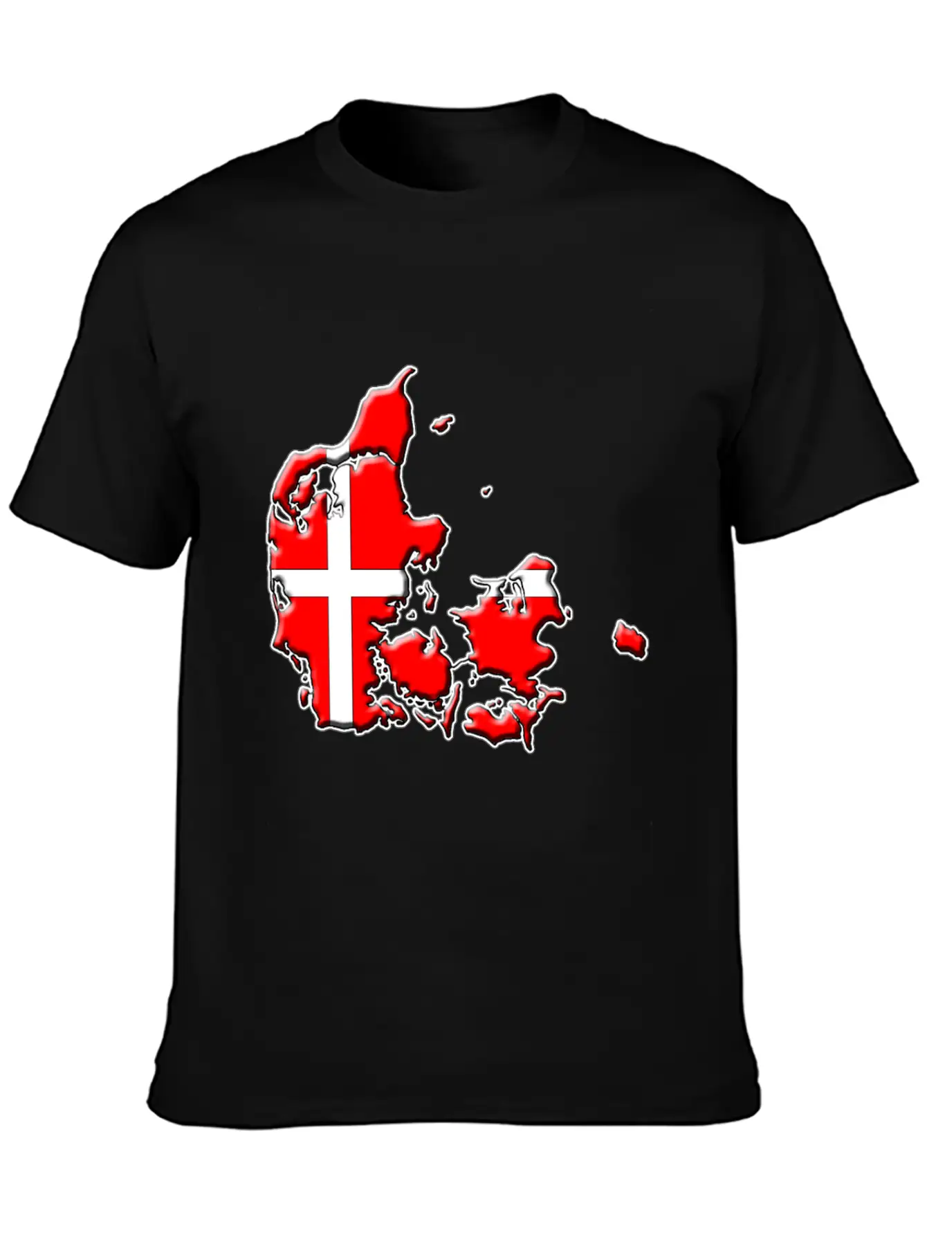 Denmark Flag Map Breathable Graphic T-Shirt – Perfect For Casual Days