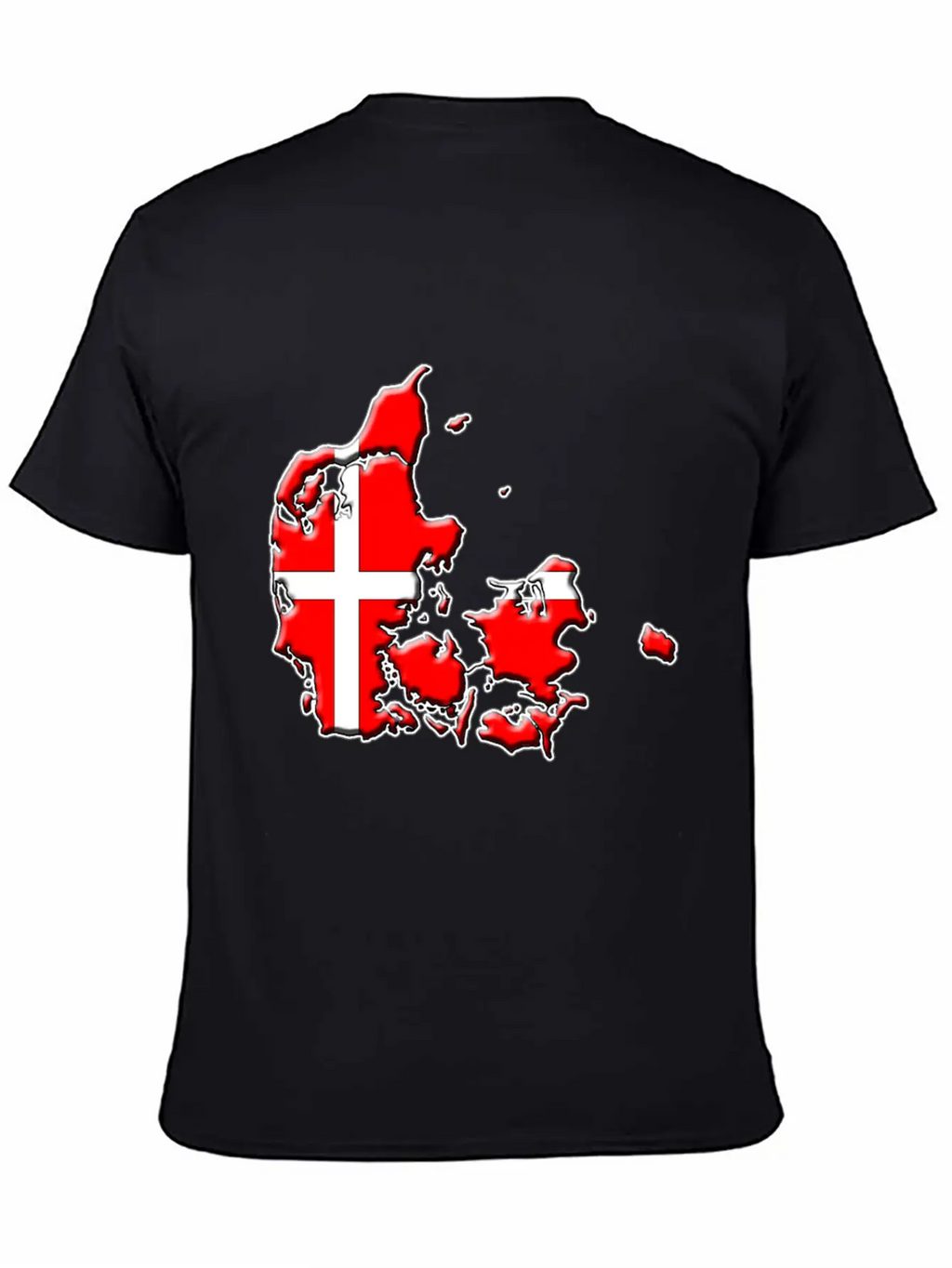 Denmark Flag Map Breathable Graphic T-Shirt – Perfect For Casual Days
