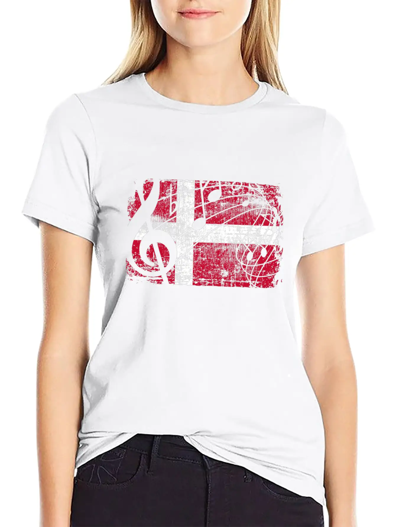 Denmark Music Flag Breathable Graphic T-Shirt – Perfect For Casual Days