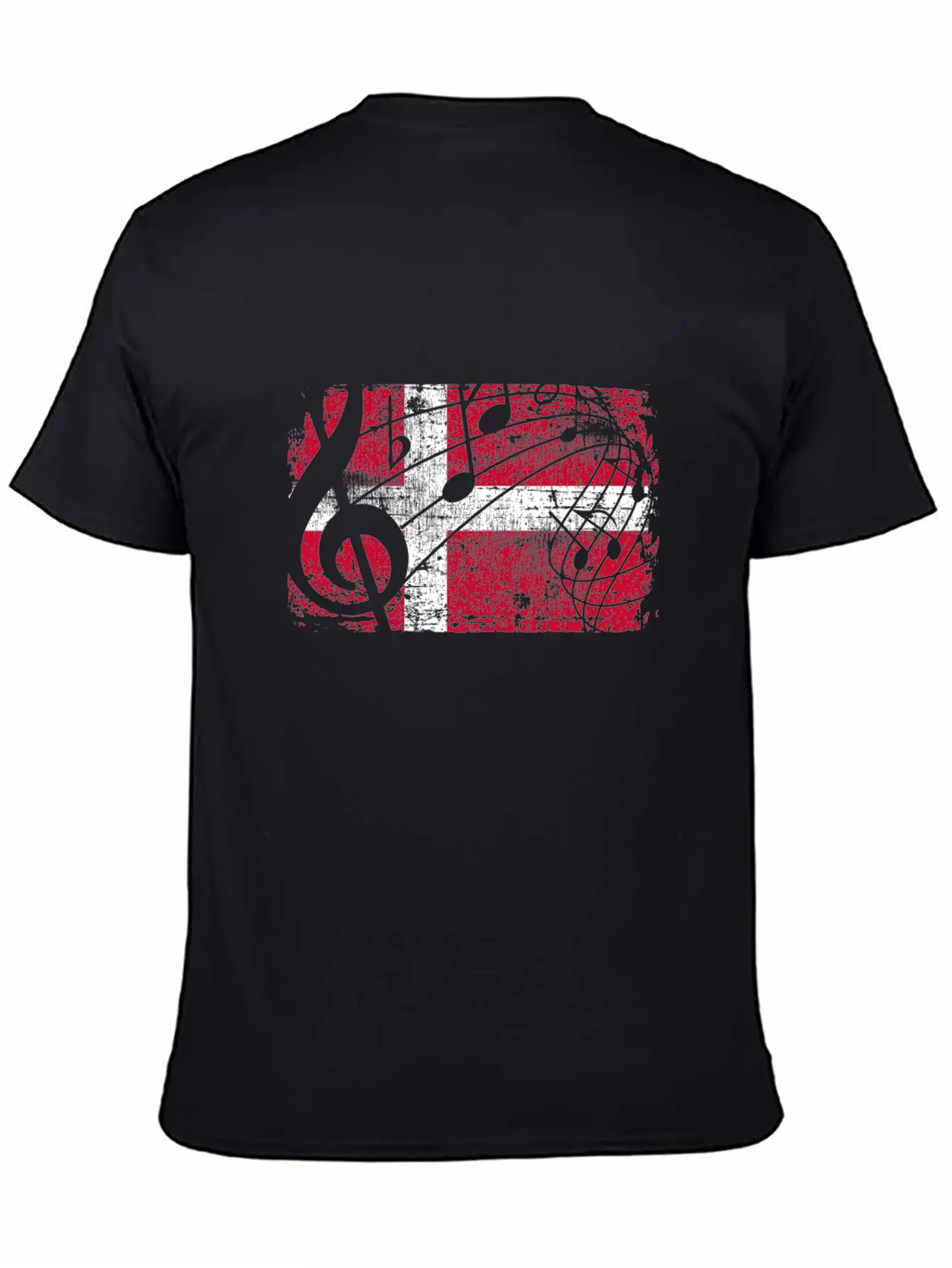 Denmark Music Flag Breathable Graphic T-Shirt – Perfect For Casual Days