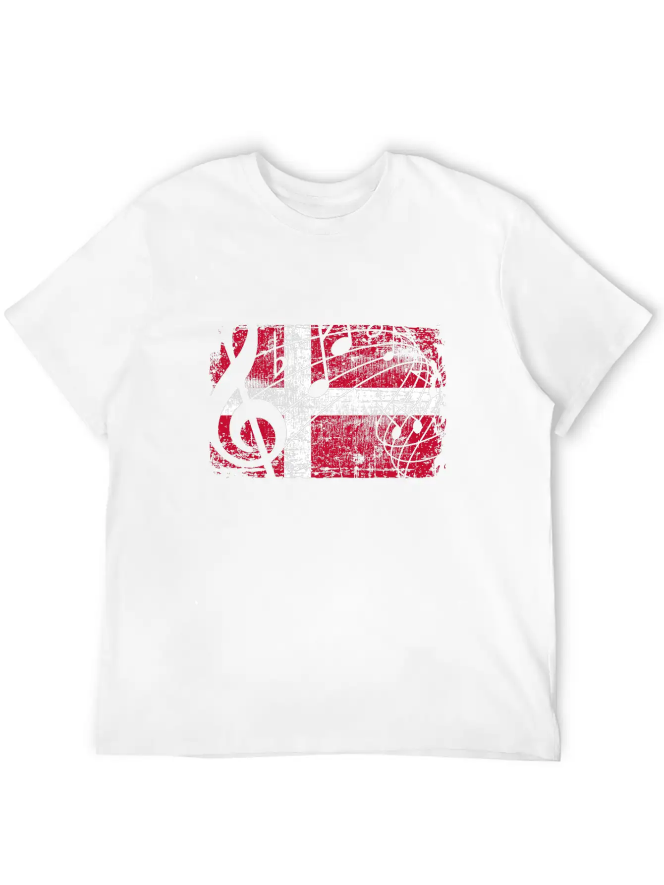 Denmark Music Flag Breathable Graphic T-Shirt – Perfect For Casual Days