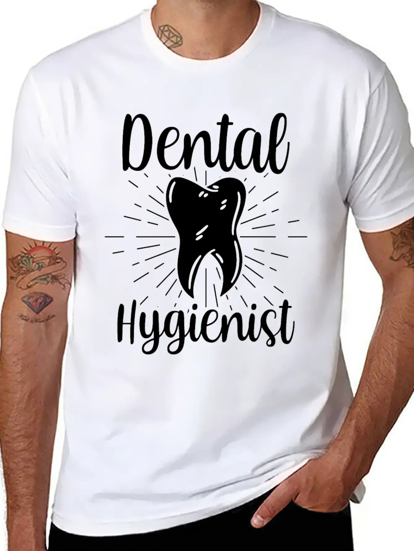 Dental Hygienist Hygiene Clinic Dentist Team Breathable Soft Cotton T-Shirt – Timeless Casual Look