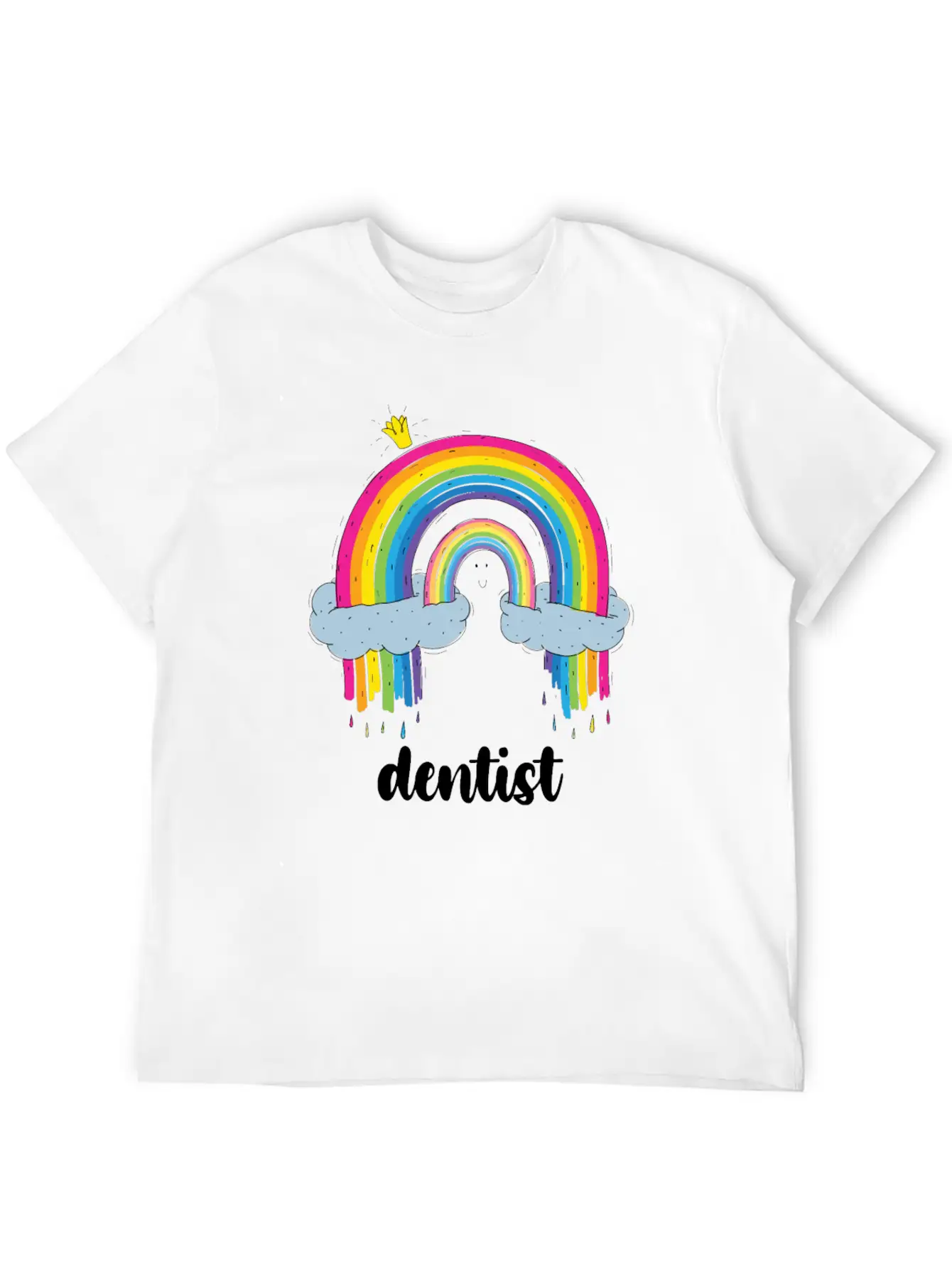 Dentist Cute Boho Rainbow Basic Graphic T-Shirt – Daily Comfort In Soft Cotton