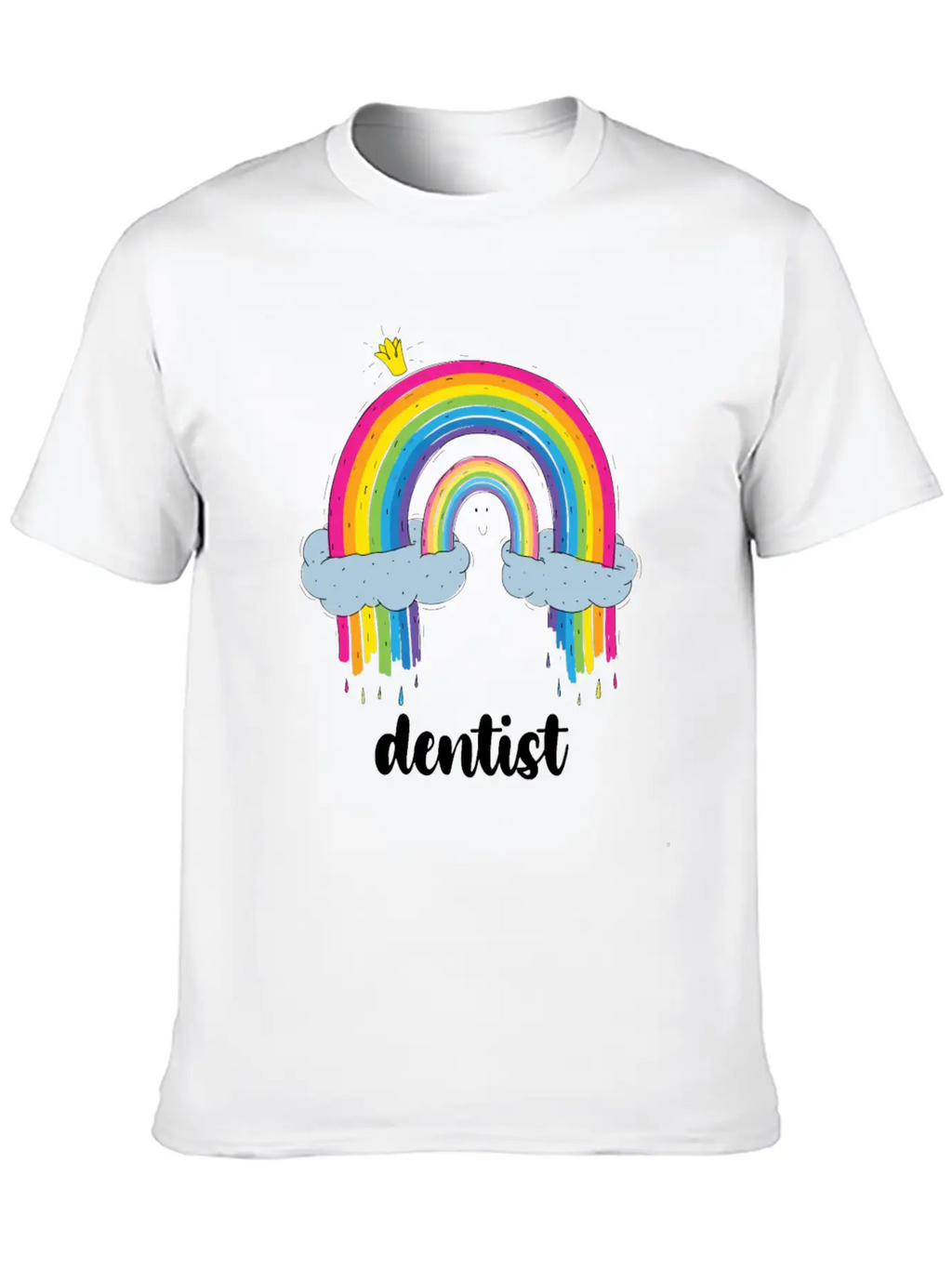 Dentist Cute Boho Rainbow Basic Graphic T-Shirt – Daily Comfort In Soft Cotton