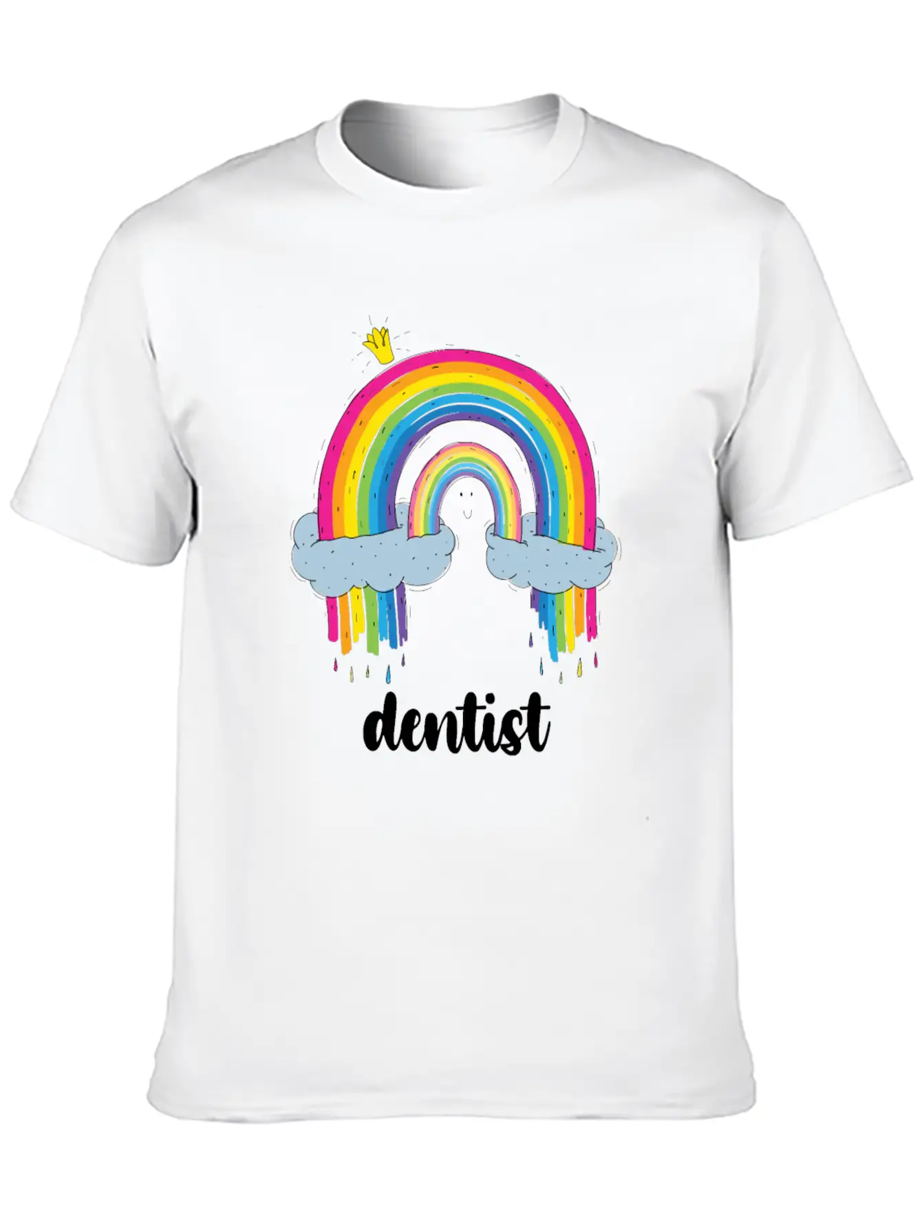 Dentist Cute Boho Rainbow Basic Graphic T-Shirt – Daily Comfort In Soft Cotton