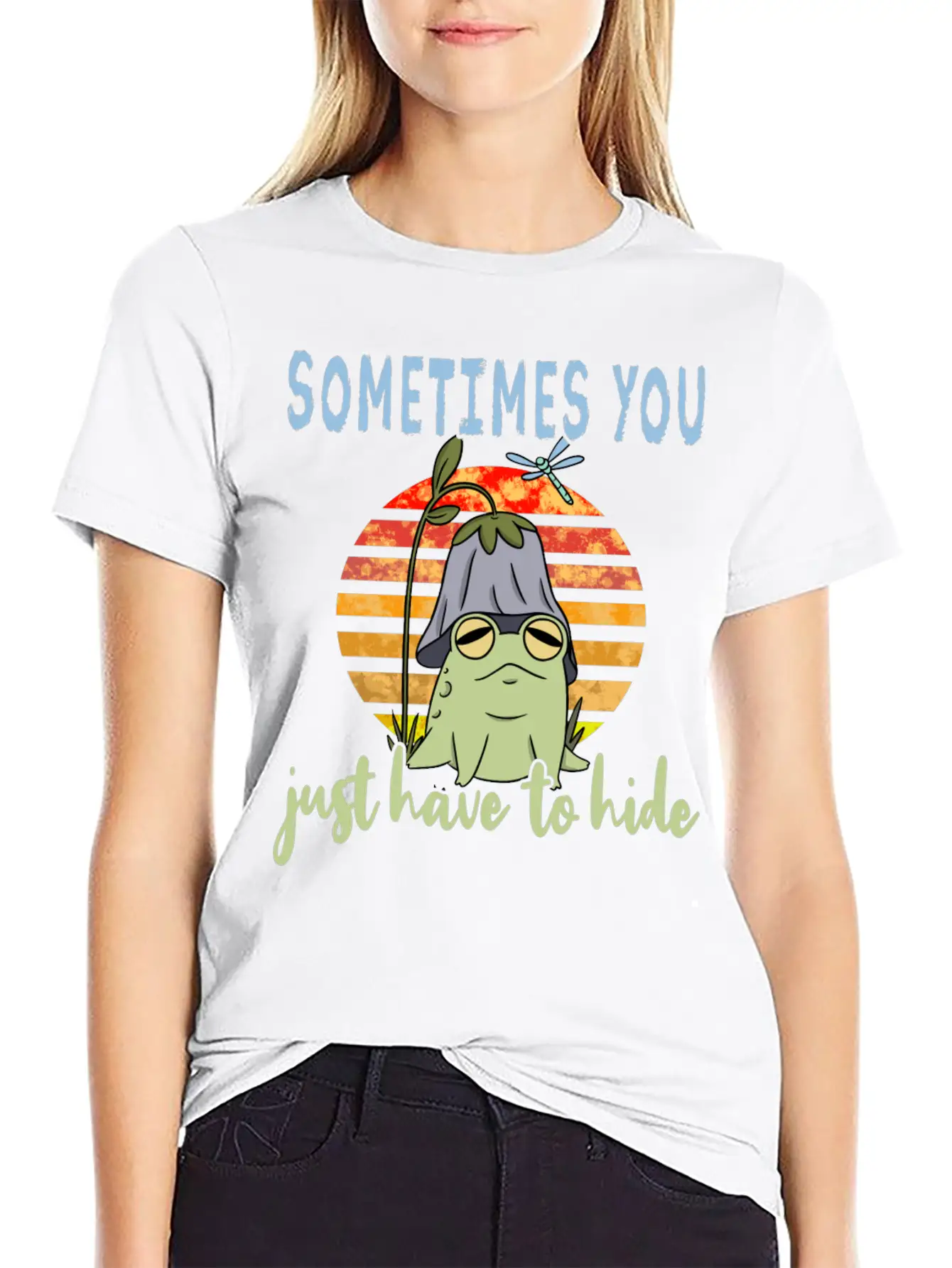 Depression Depression Frog Unisex Casual T-Shirt – Clean Design For Daily Comfort