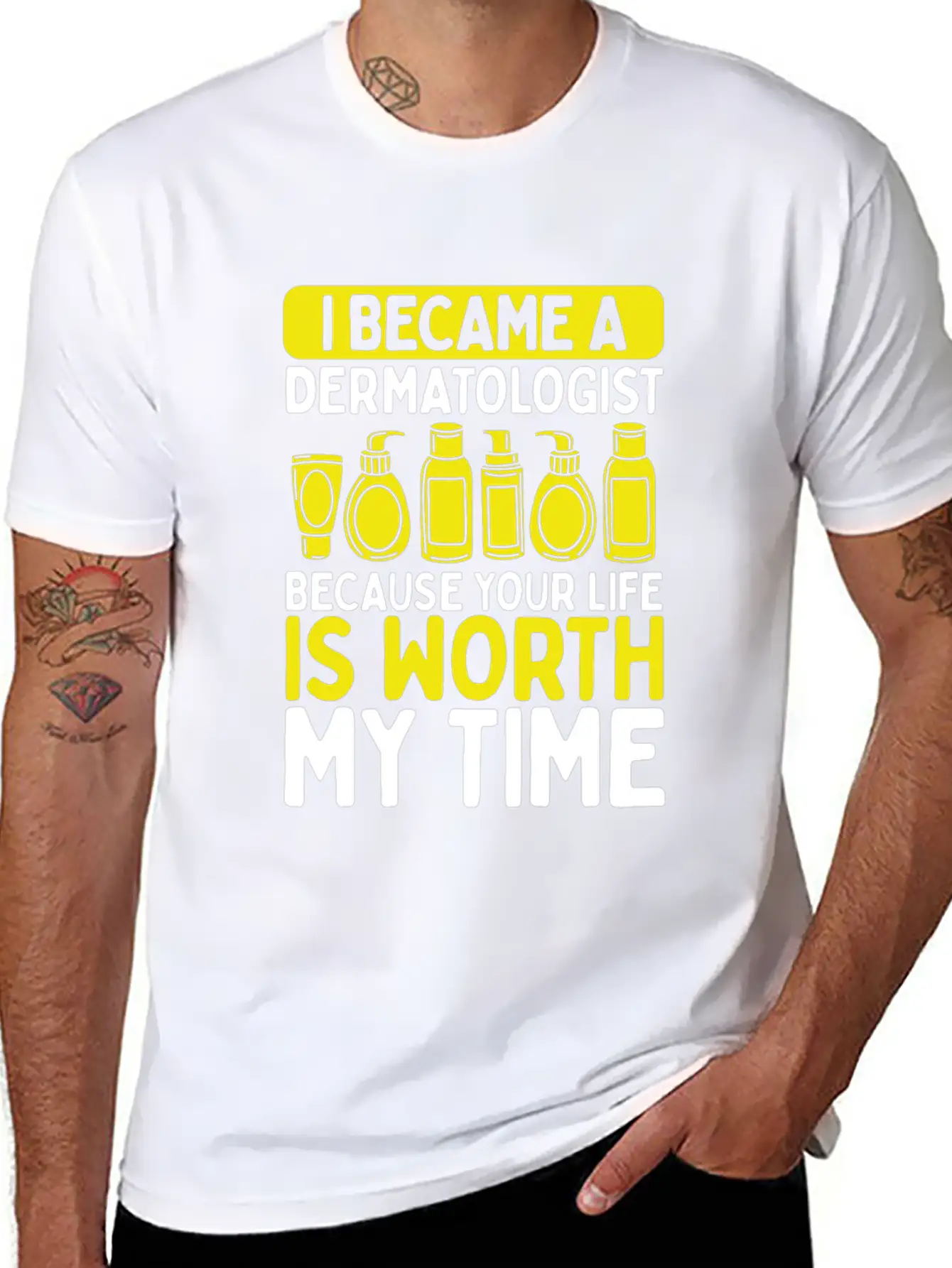 Dermatology Nurse Skin Doctor Care Dermatologist Stylish Everyday T-Shirt – Unisex Basic Cotton Tee