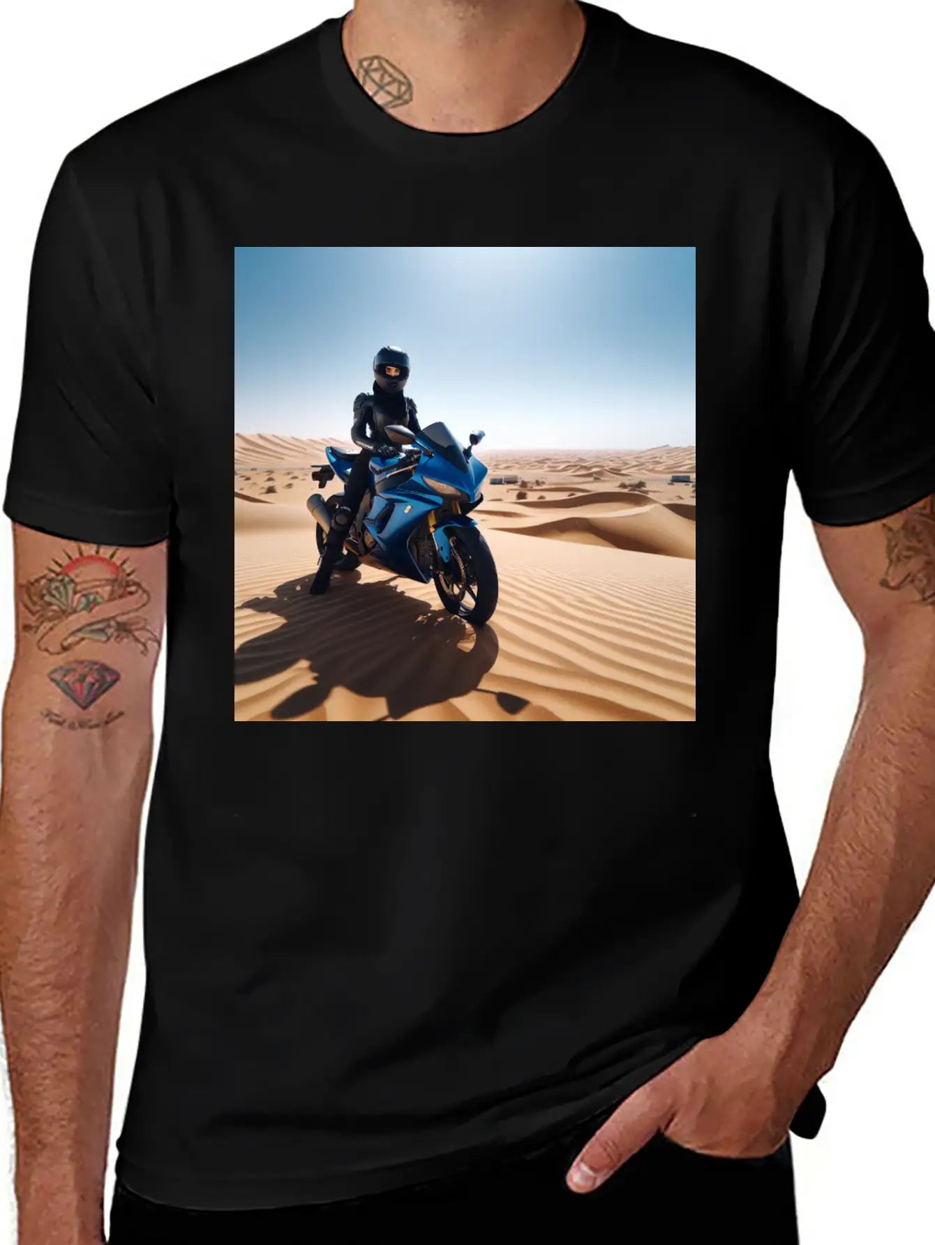DESERT BIKE Stylish Everyday T-Shirt – Unisex Basic Cotton Tee