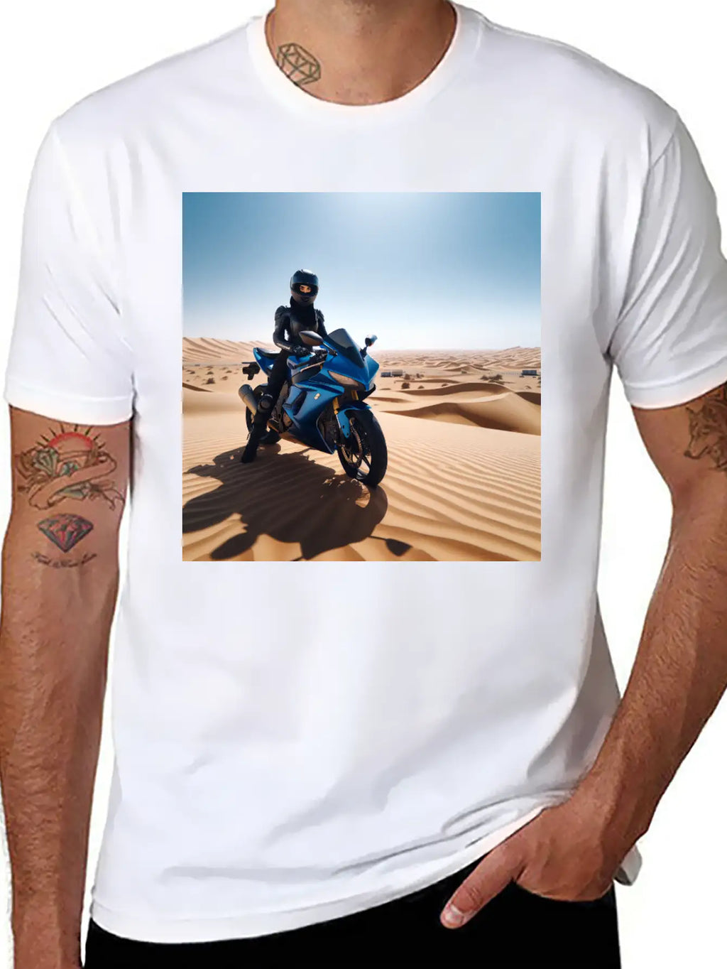 DESERT BIKE Stylish Everyday T-Shirt – Unisex Basic Cotton Tee