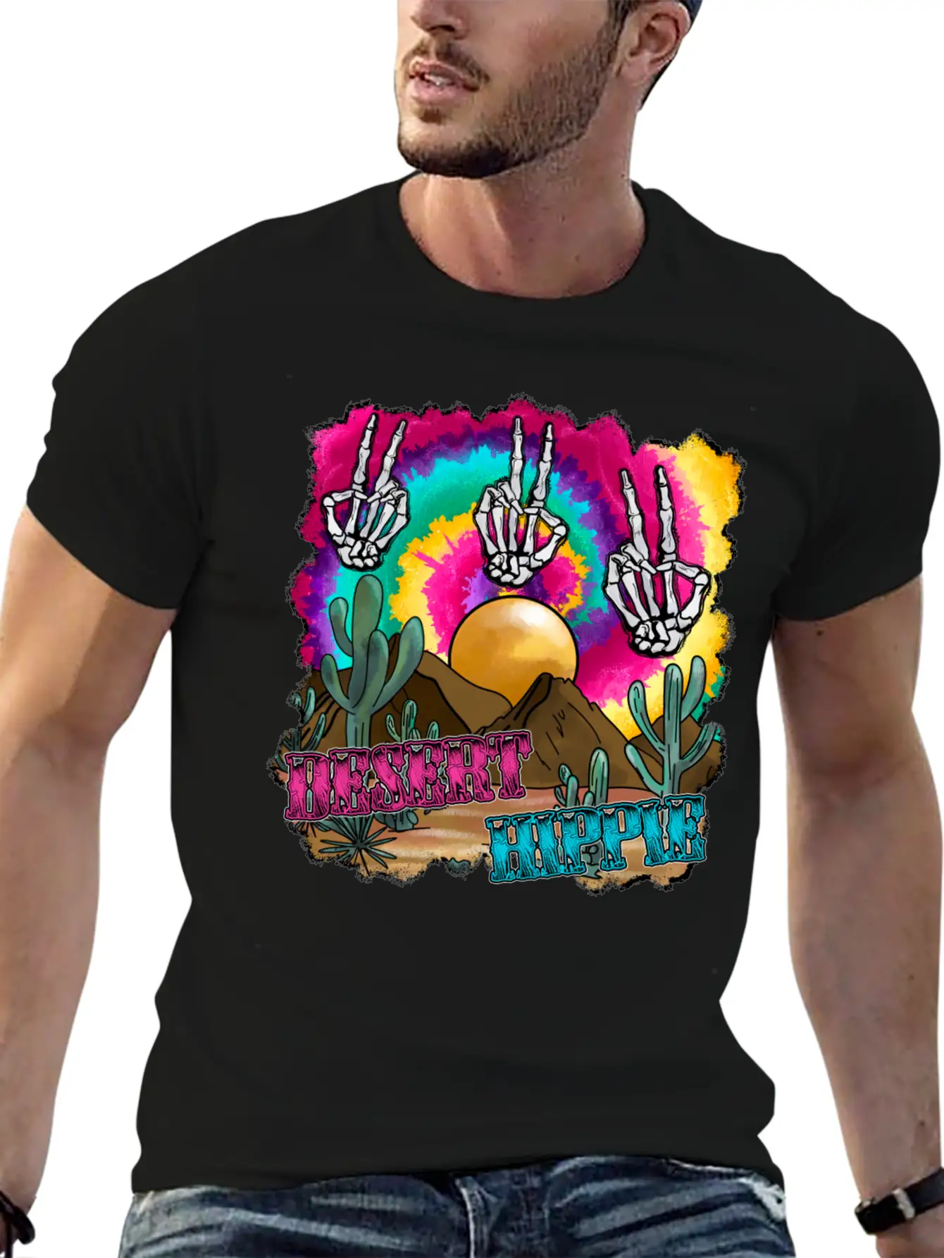 Desert Hippie Stylish Everyday T-Shirt – Unisex Basic Cotton Tee