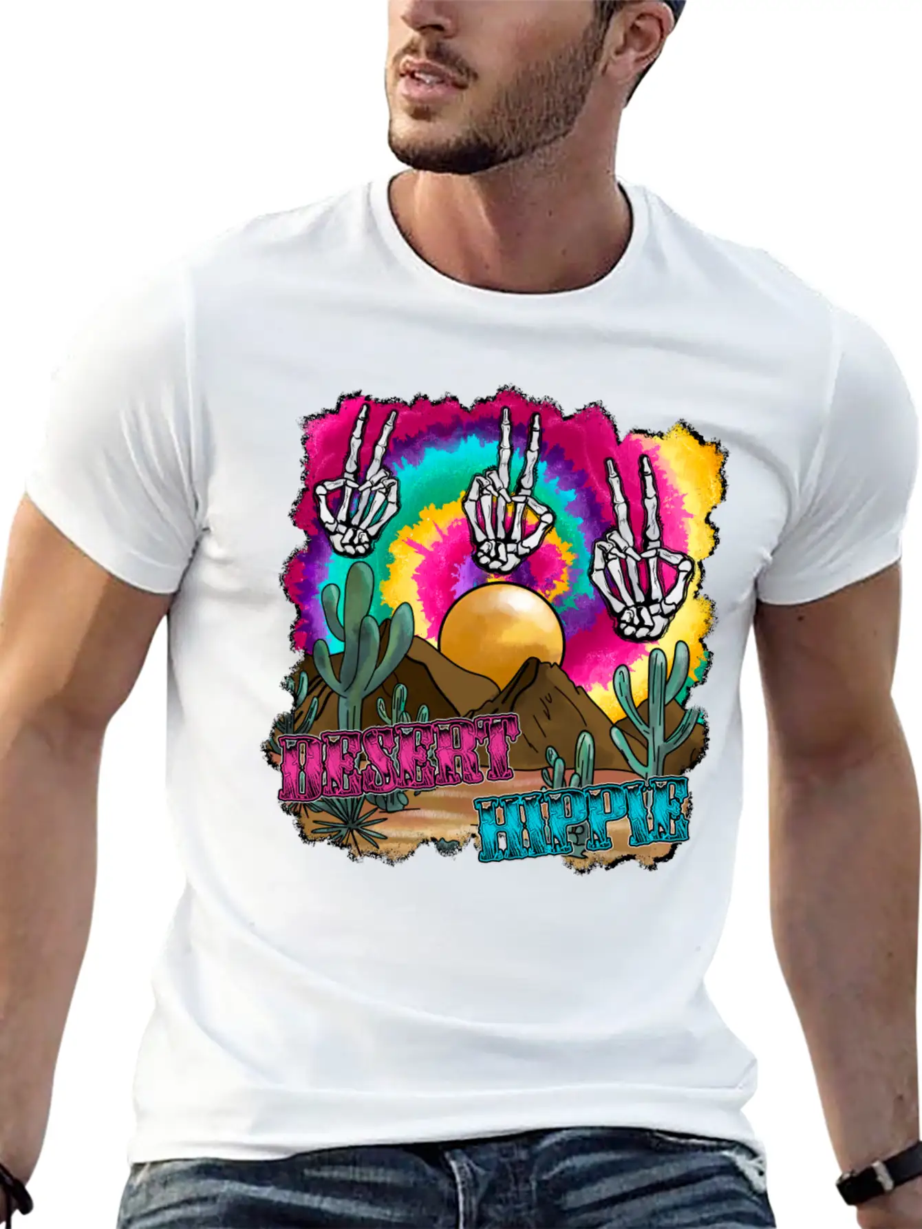 Desert Hippie Stylish Everyday T-Shirt – Unisex Basic Cotton Tee