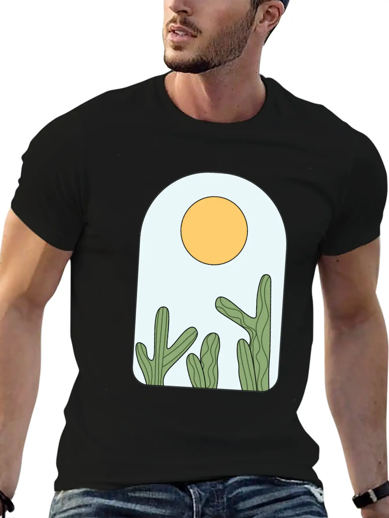 Deserted Horizon Relaxed Everyday Tee – Lightweight And Durable Cotton