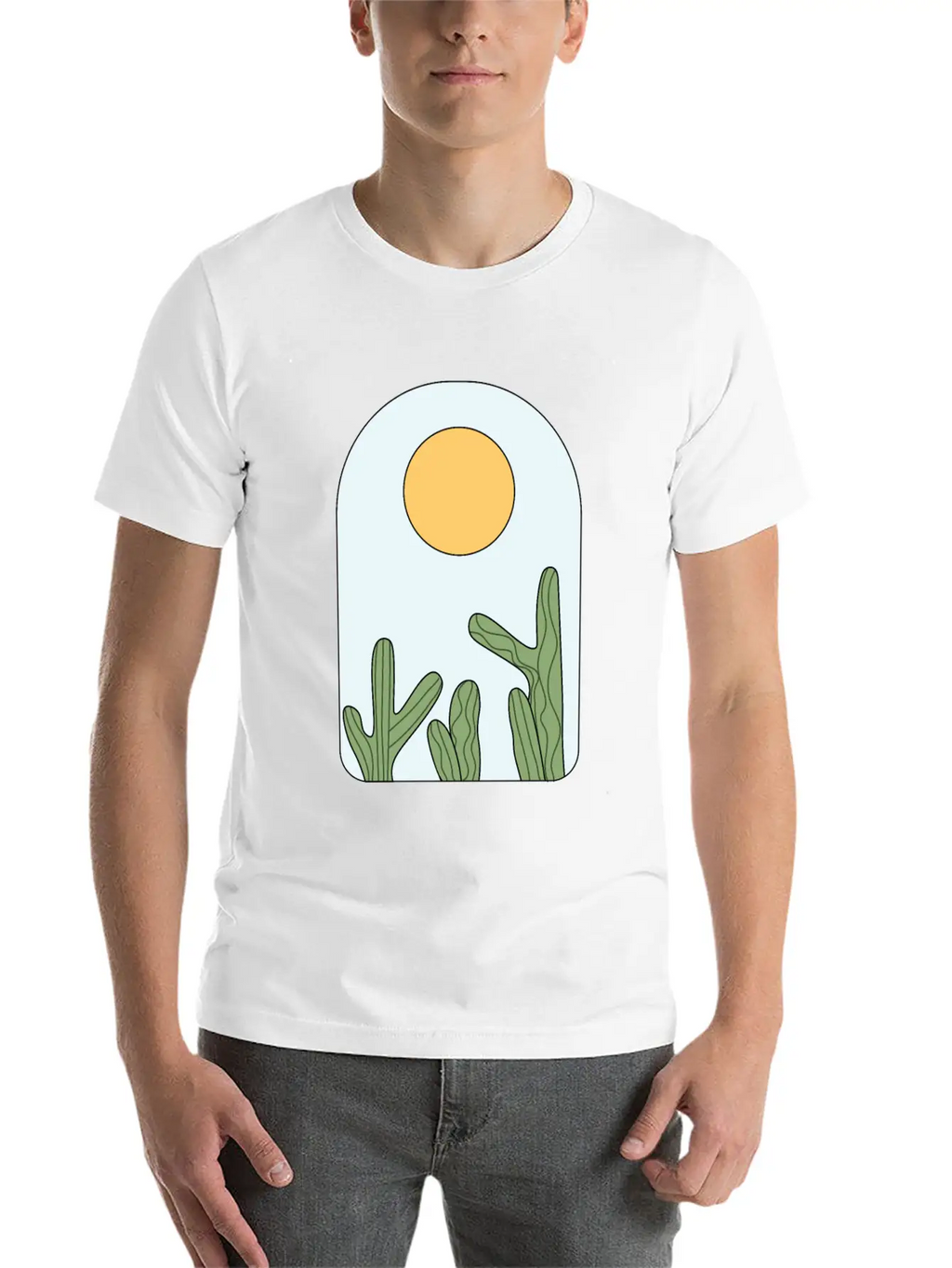 Deserted Horizon Relaxed Everyday Tee – Lightweight And Durable Cotton