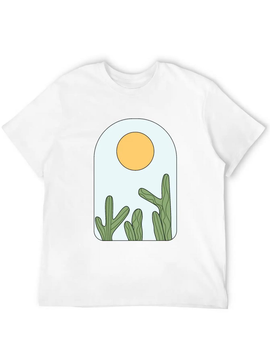 Deserted Horizon Relaxed Everyday Tee – Lightweight And Durable Cotton