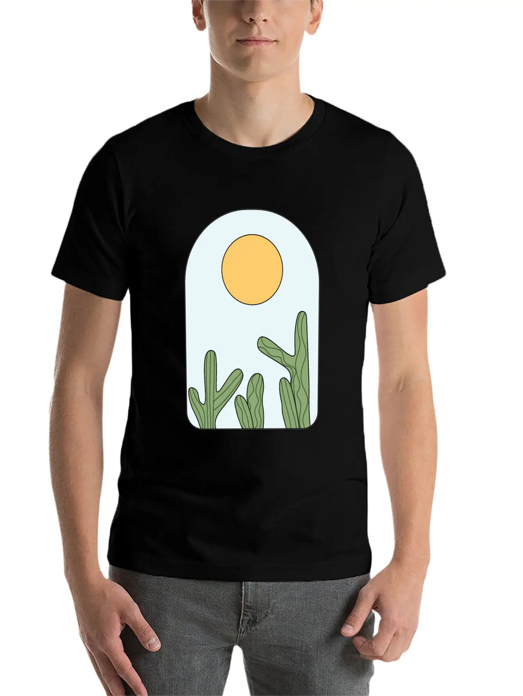 Deserted Horizon Relaxed Everyday Tee – Lightweight And Durable Cotton