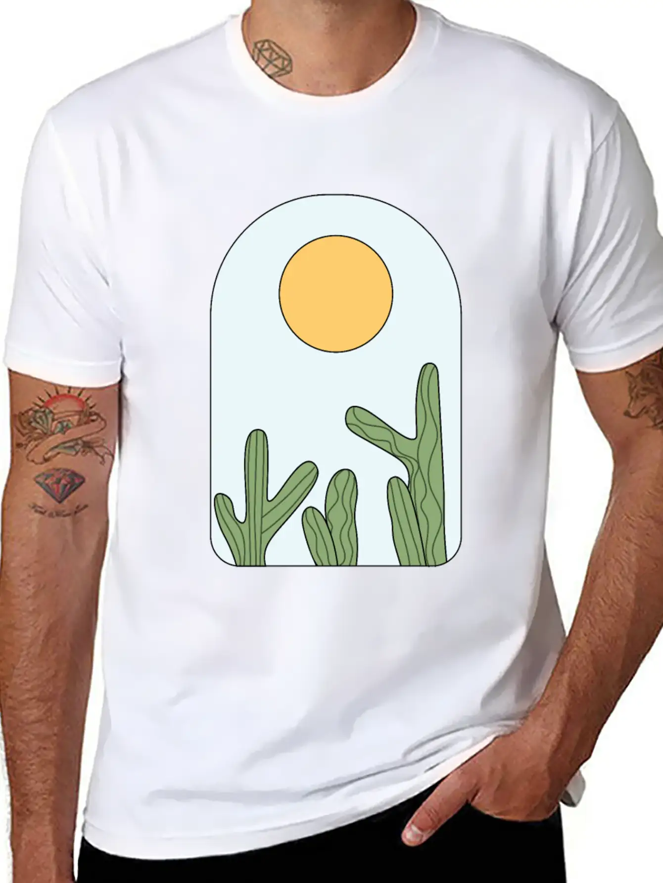 Deserted Horizon Relaxed Everyday Tee – Lightweight And Durable Cotton
