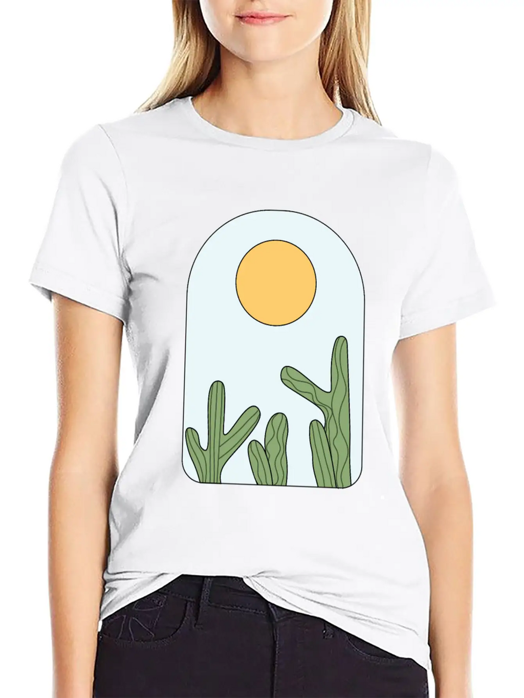 Deserted Horizon Relaxed Everyday Tee – Lightweight And Durable Cotton