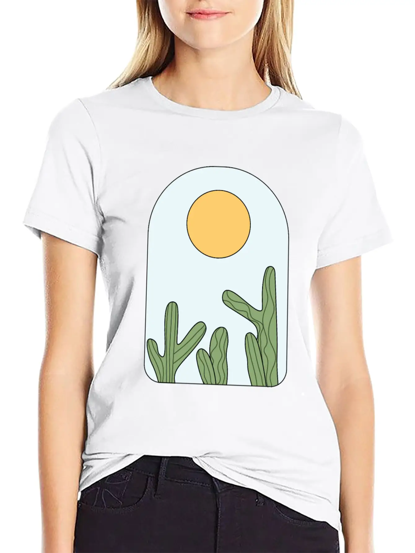 Deserted Horizon Relaxed Everyday Tee – Lightweight And Durable Cotton