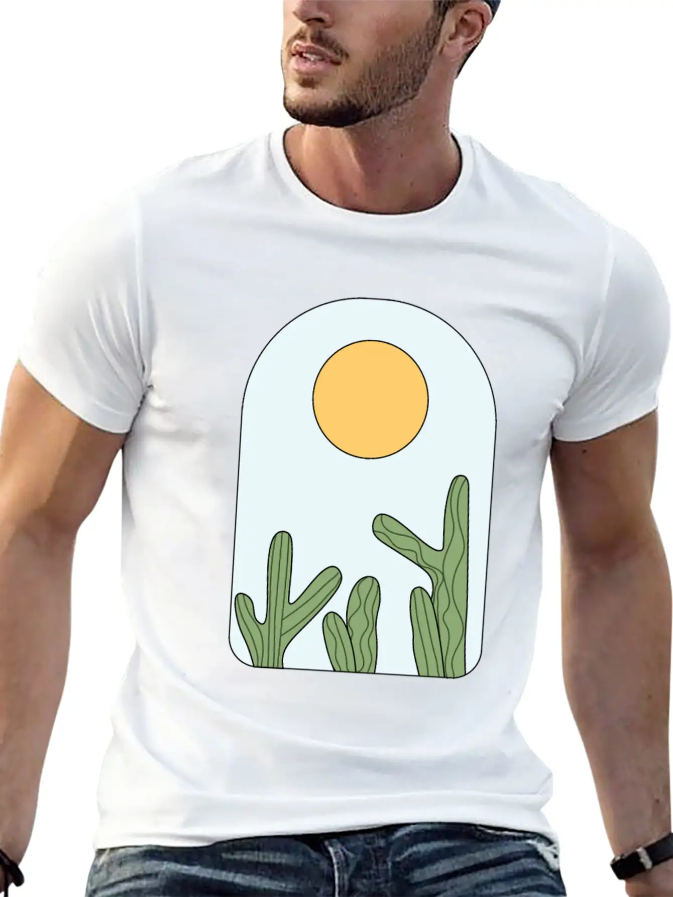 Deserted Horizon Relaxed Everyday Tee – Lightweight And Durable Cotton