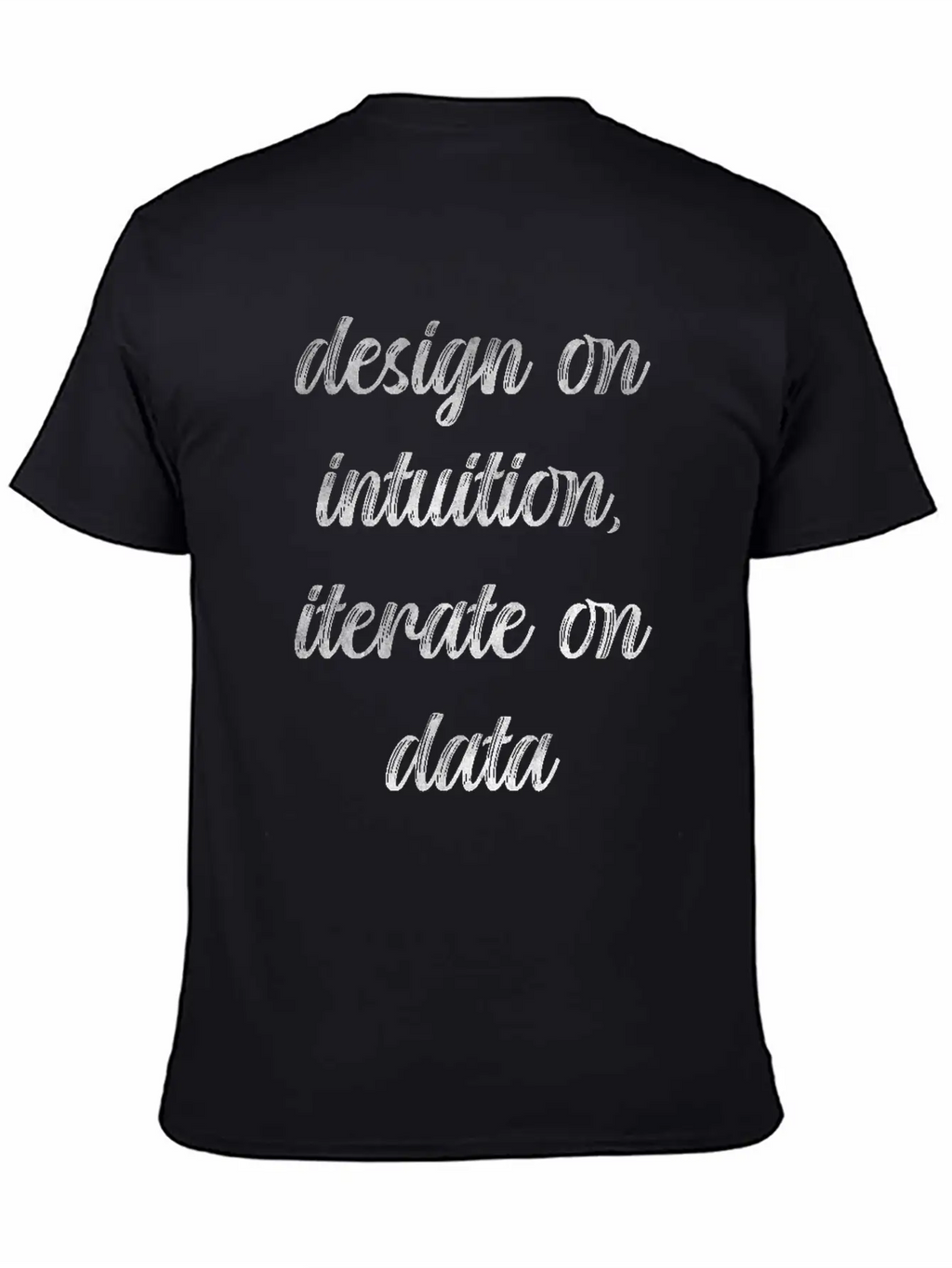 Design On Intuition Iterate On Data Essential Cotton Tee For Daily Outfits – Unisex Style
