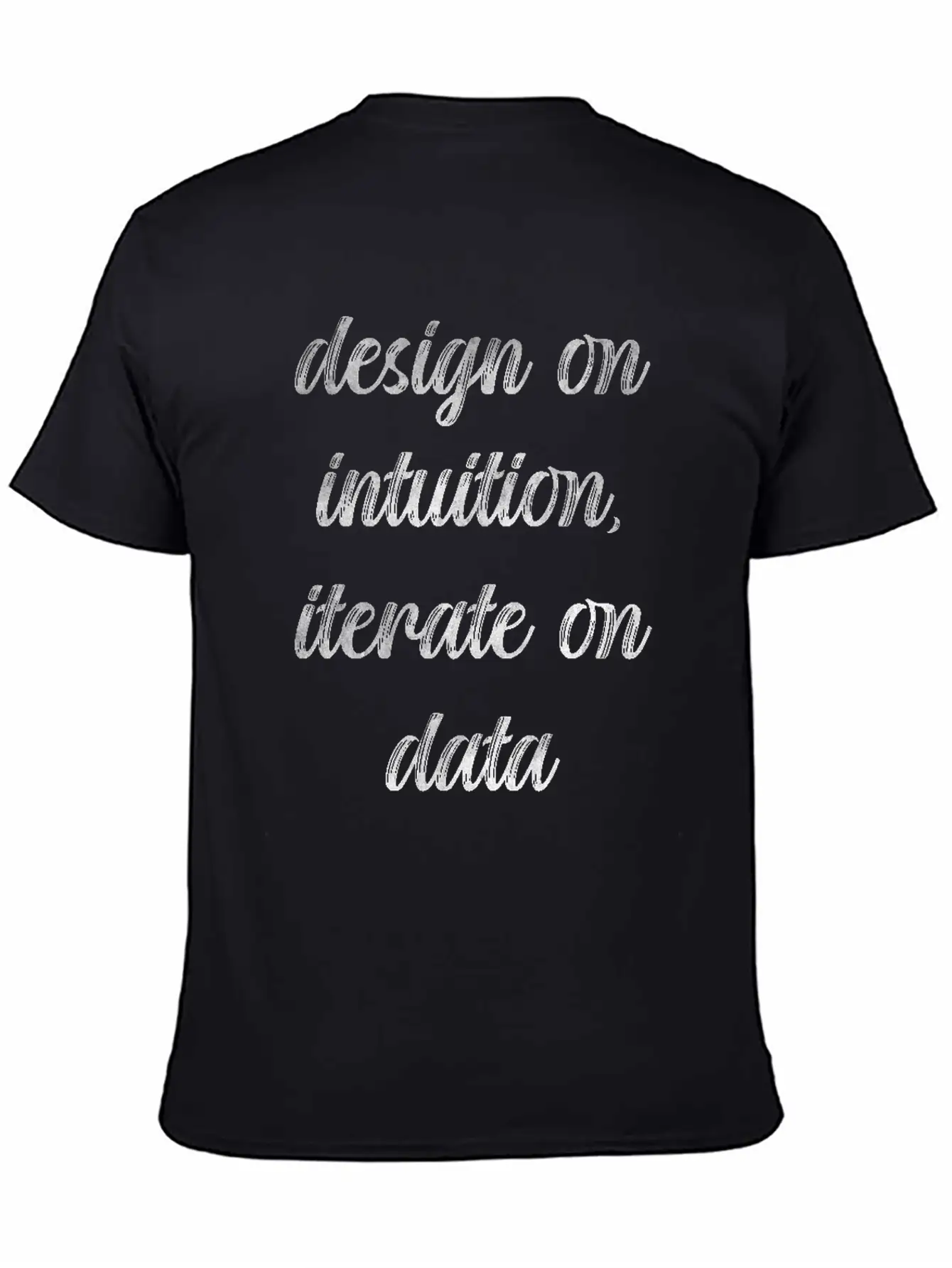 Design On Intuition Iterate On Data Essential Cotton Tee For Daily Outfits – Unisex Style