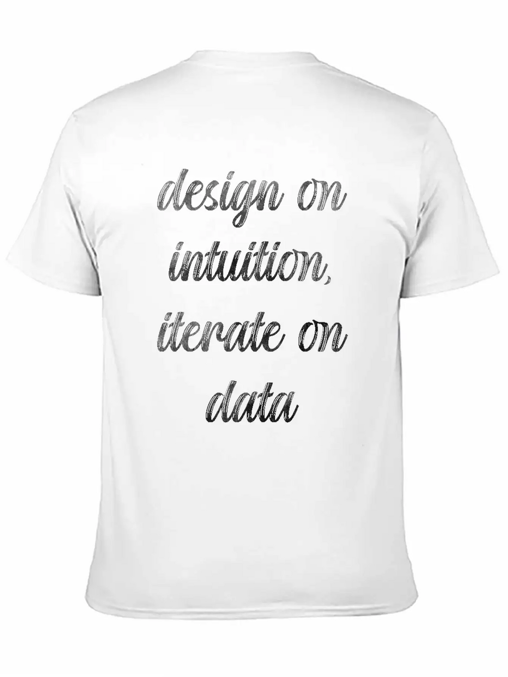 Design On Intuition Iterate On Data Essential Cotton Tee For Daily Outfits – Unisex Style