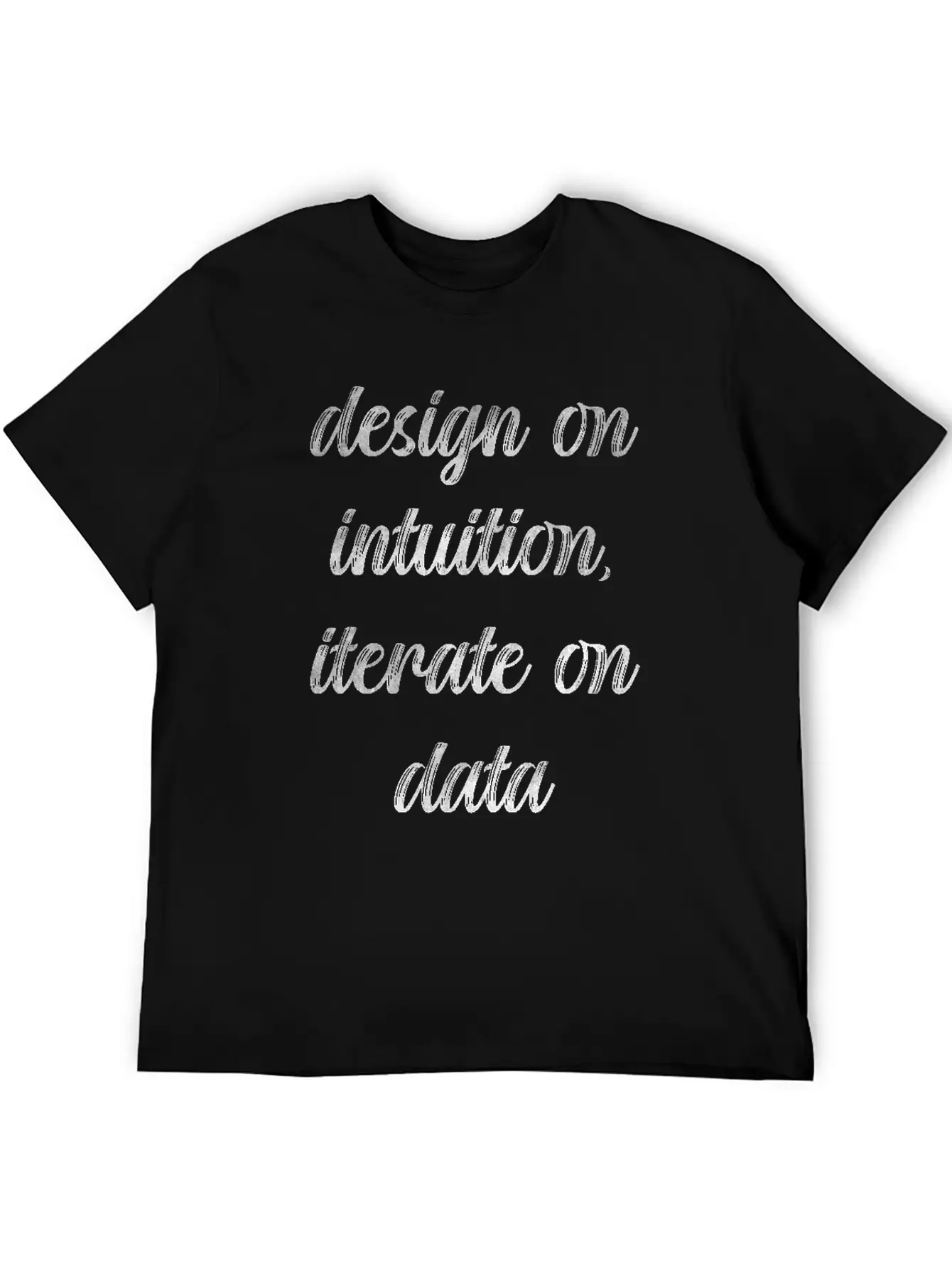 Design On Intuition Iterate On Data Timeless Short Sleeve Tee – Comfy And Minimalist Design
