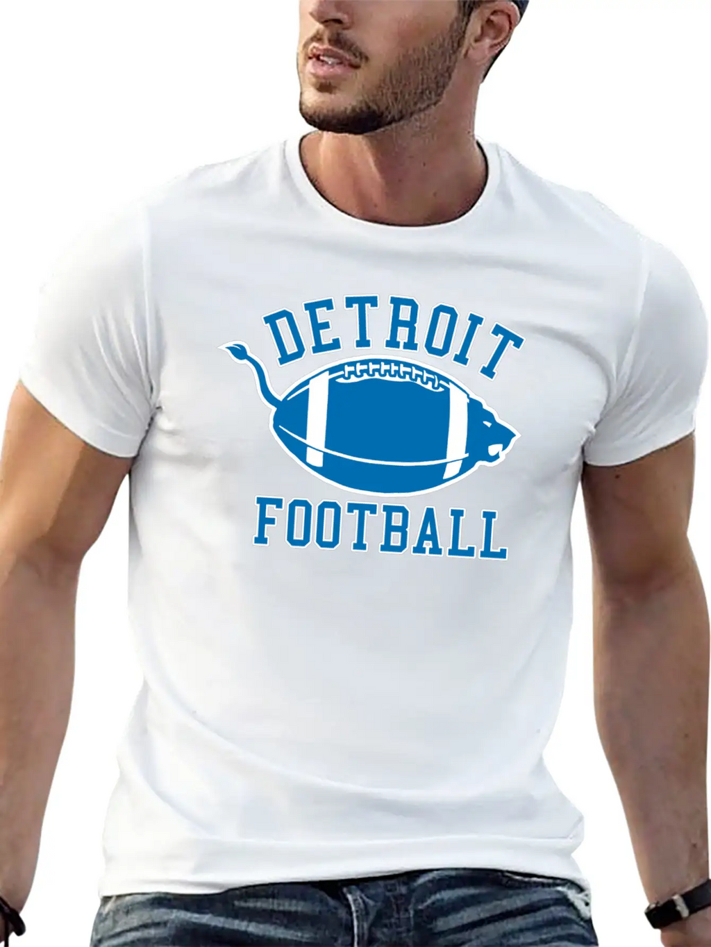 Detroit Football Classic Fun Breathable Graphic T-Shirt – Perfect For Casual Days