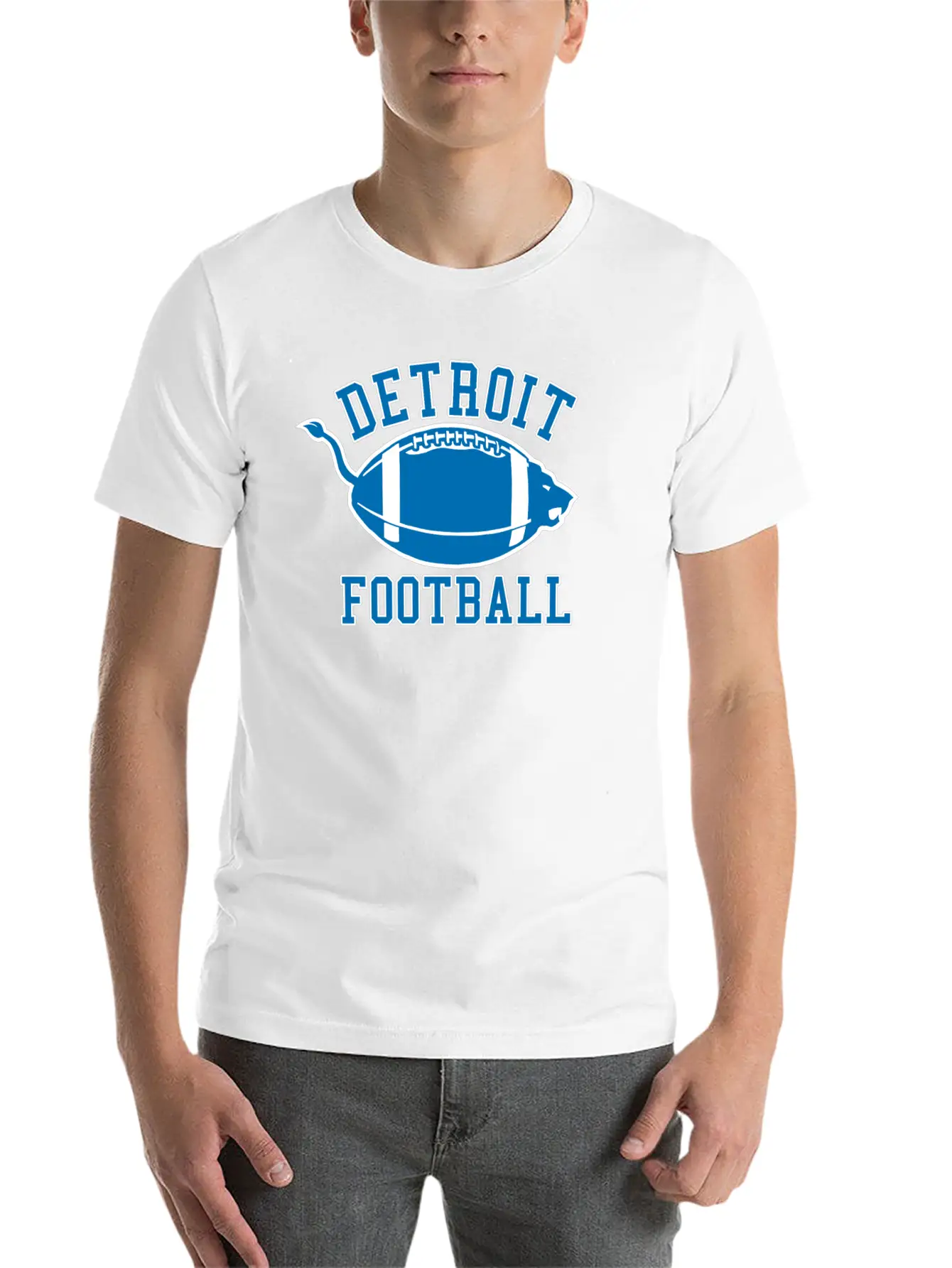Detroit Football Classic Fun Breathable Graphic T-Shirt – Perfect For Casual Days