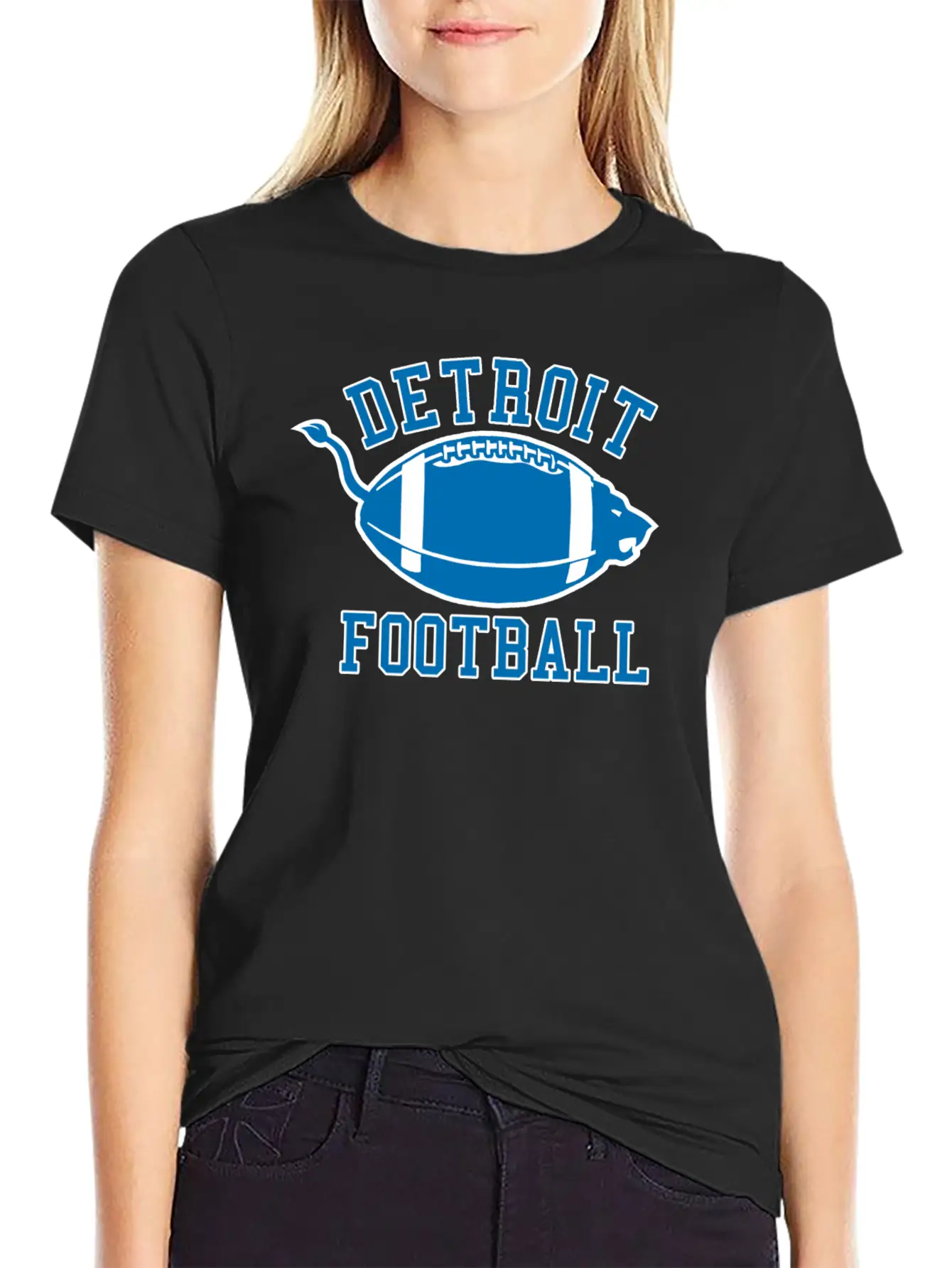 Detroit Football Classic Fun Breathable Graphic T-Shirt – Perfect For Casual Days