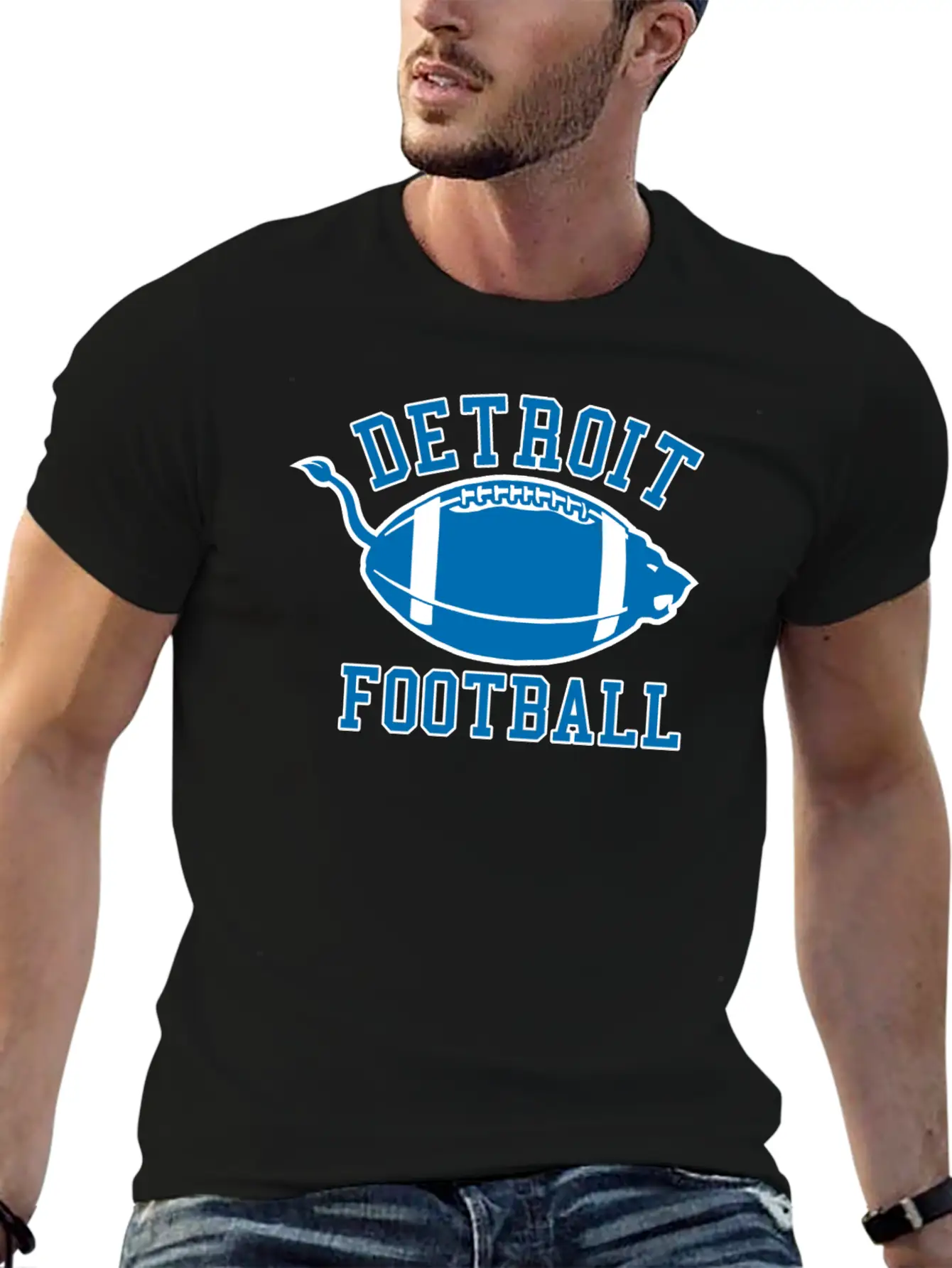 Detroit Football Classic Fun Breathable Graphic T-Shirt – Perfect For Casual Days