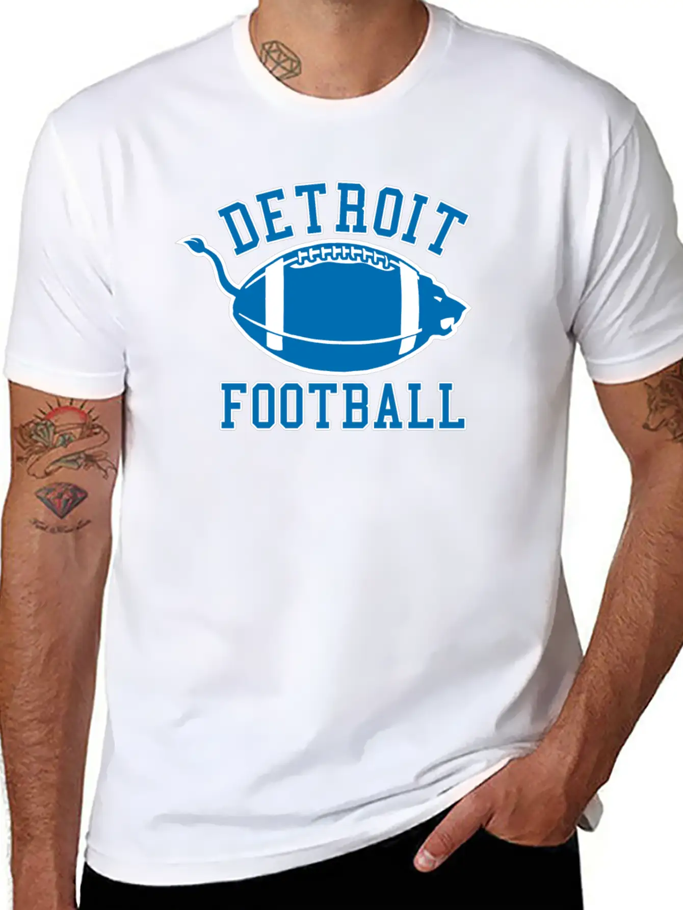 Detroit Football Classic Fun Breathable Graphic T-Shirt – Perfect For Casual Days