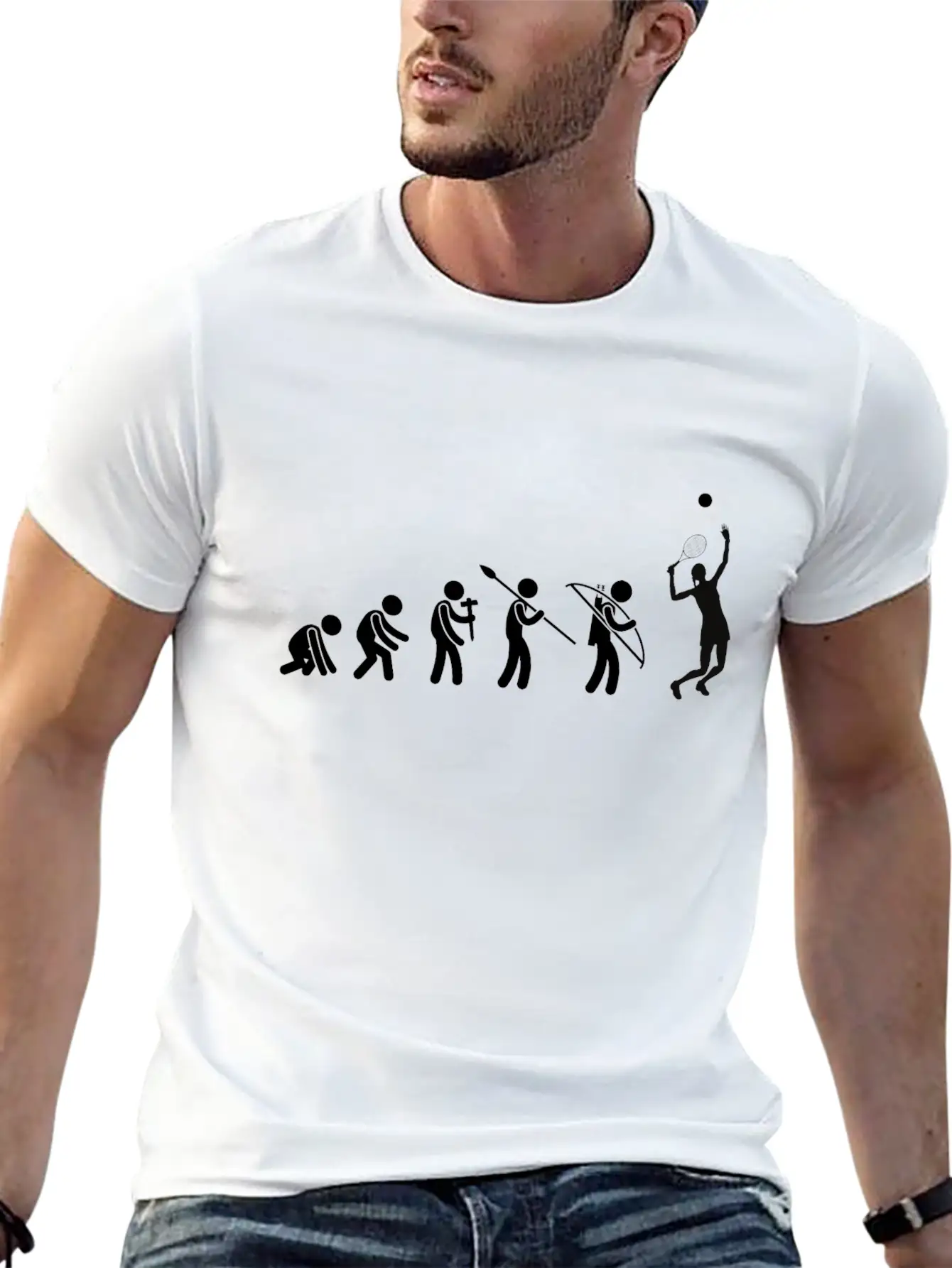 Development Of Tennis Player Match Serve Sports Classic Cotton Tee – Unisex Comfort For Any Season