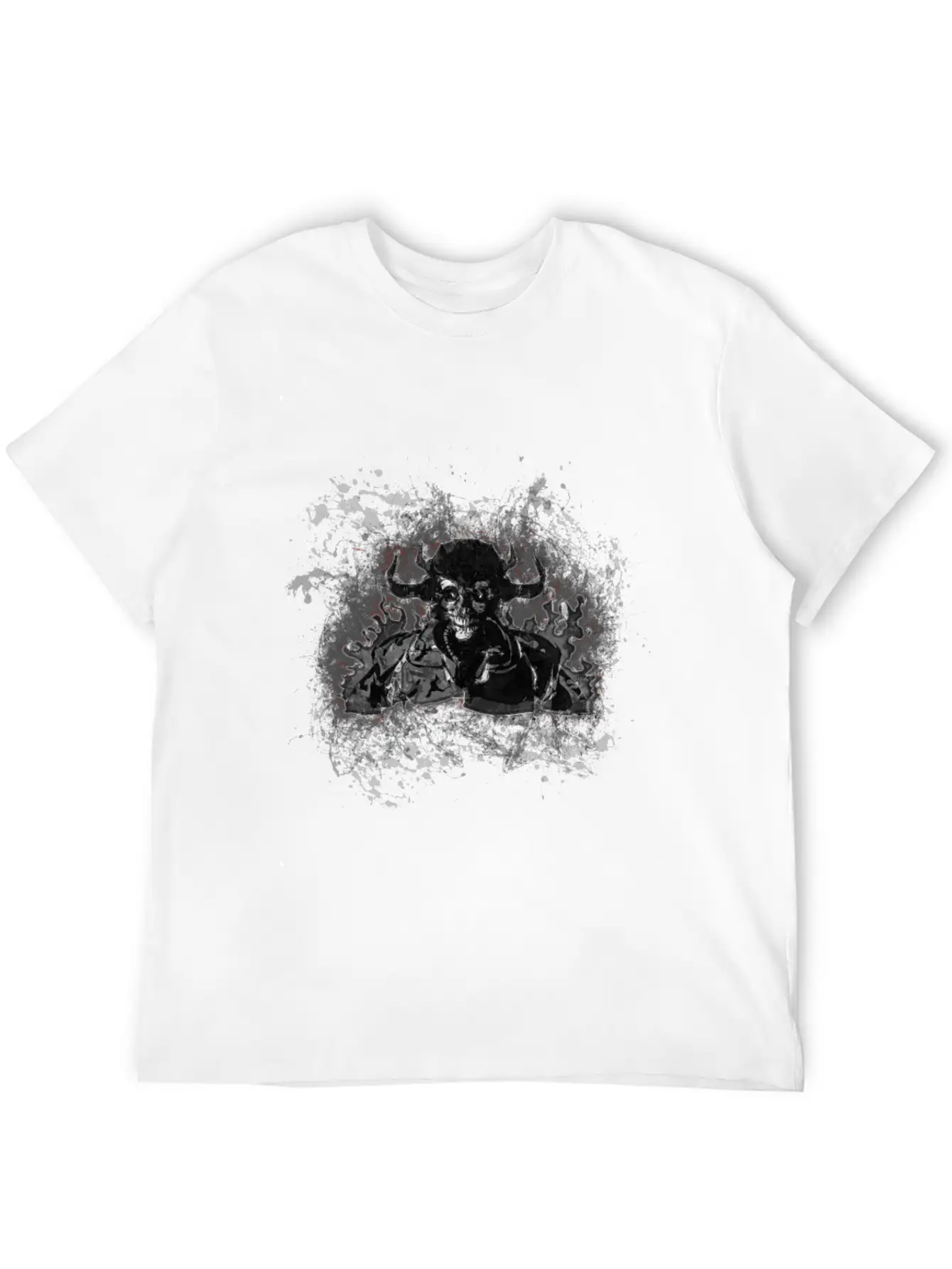 Devil Gothic Monster Paint Splatter Art Classic Cotton Tee – Unisex Comfort For Any Season