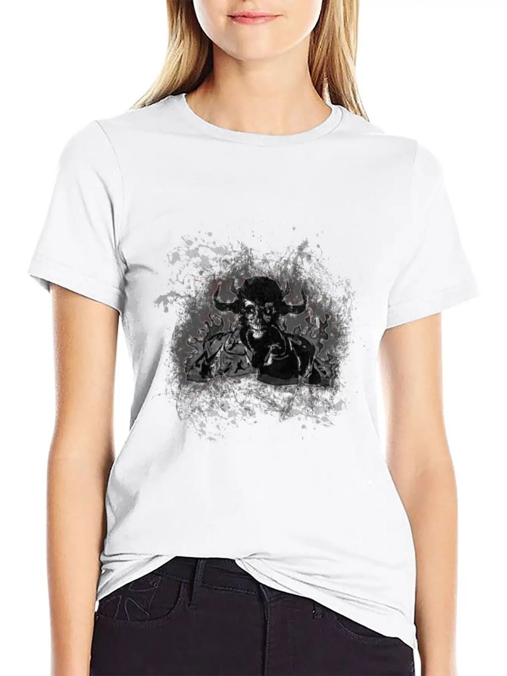 Devil Gothic Monster Paint Splatter Art Classic Cotton Tee – Unisex Comfort For Any Season