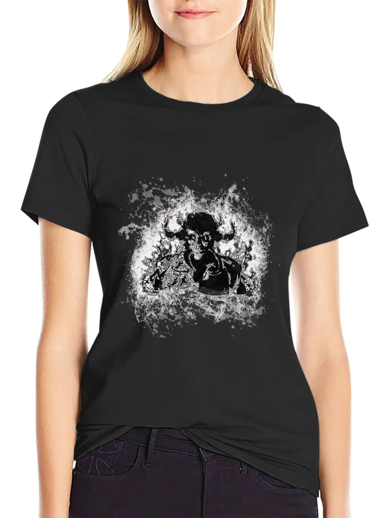 Devil Gothic Monster Paint Splatter Art Classic Cotton Tee – Unisex Comfort For Any Season