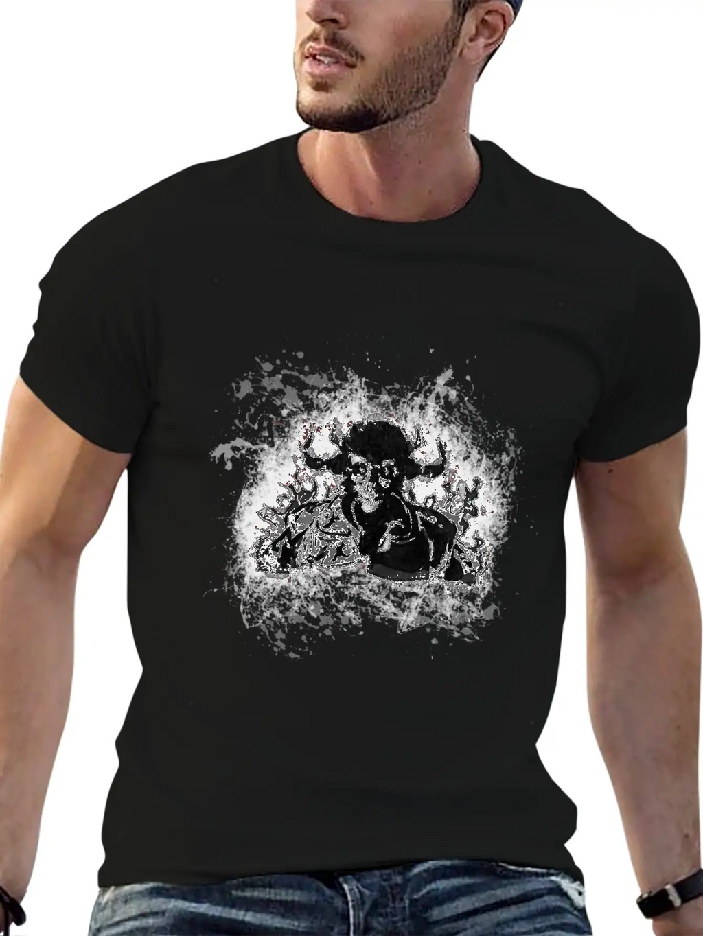 Devil Gothic Monster Paint Splatter Art Classic Cotton Tee – Unisex Comfort For Any Season