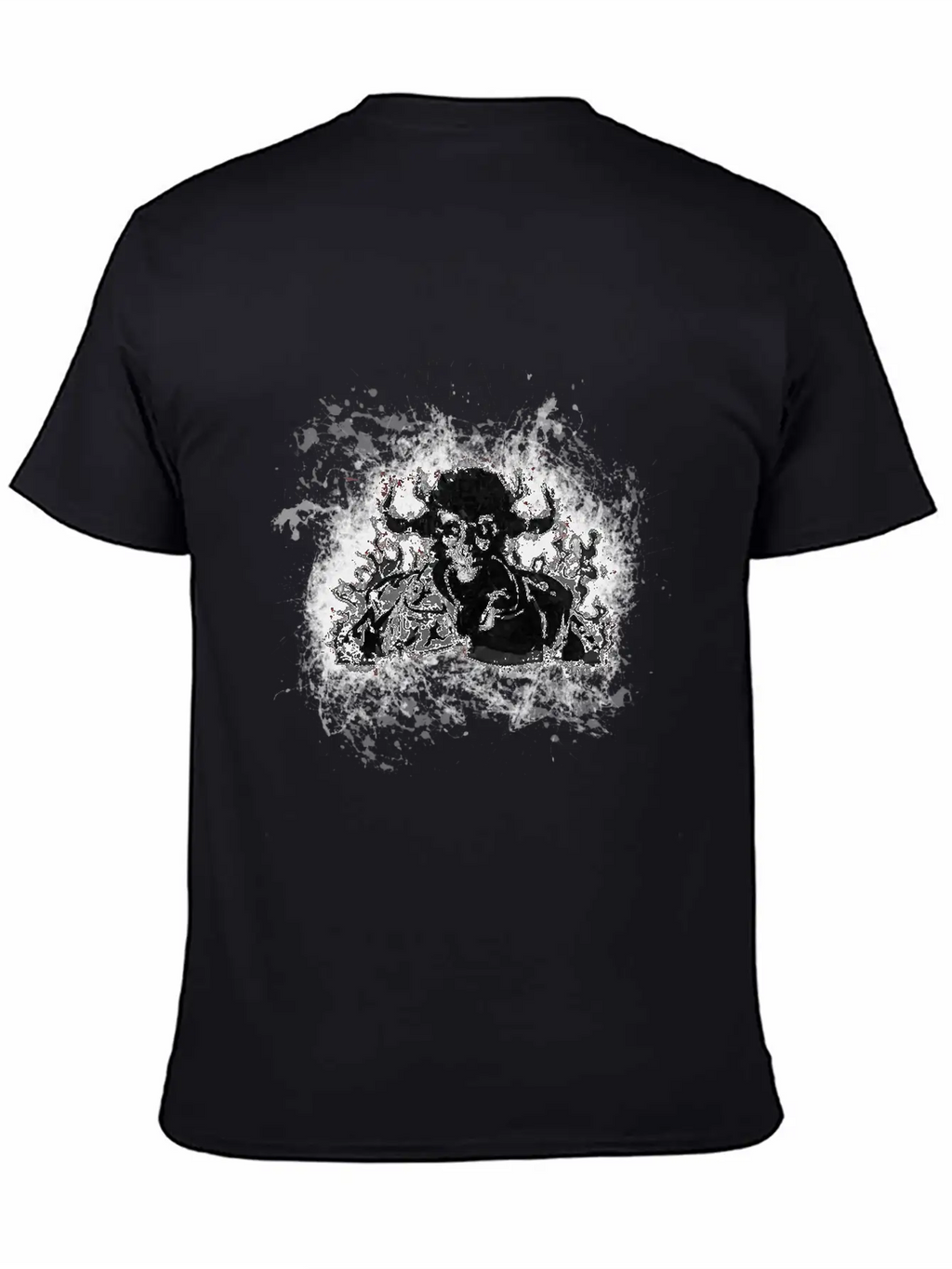 Devil Gothic Monster Paint Splatter Art Classic Cotton Tee – Unisex Comfort For Any Season